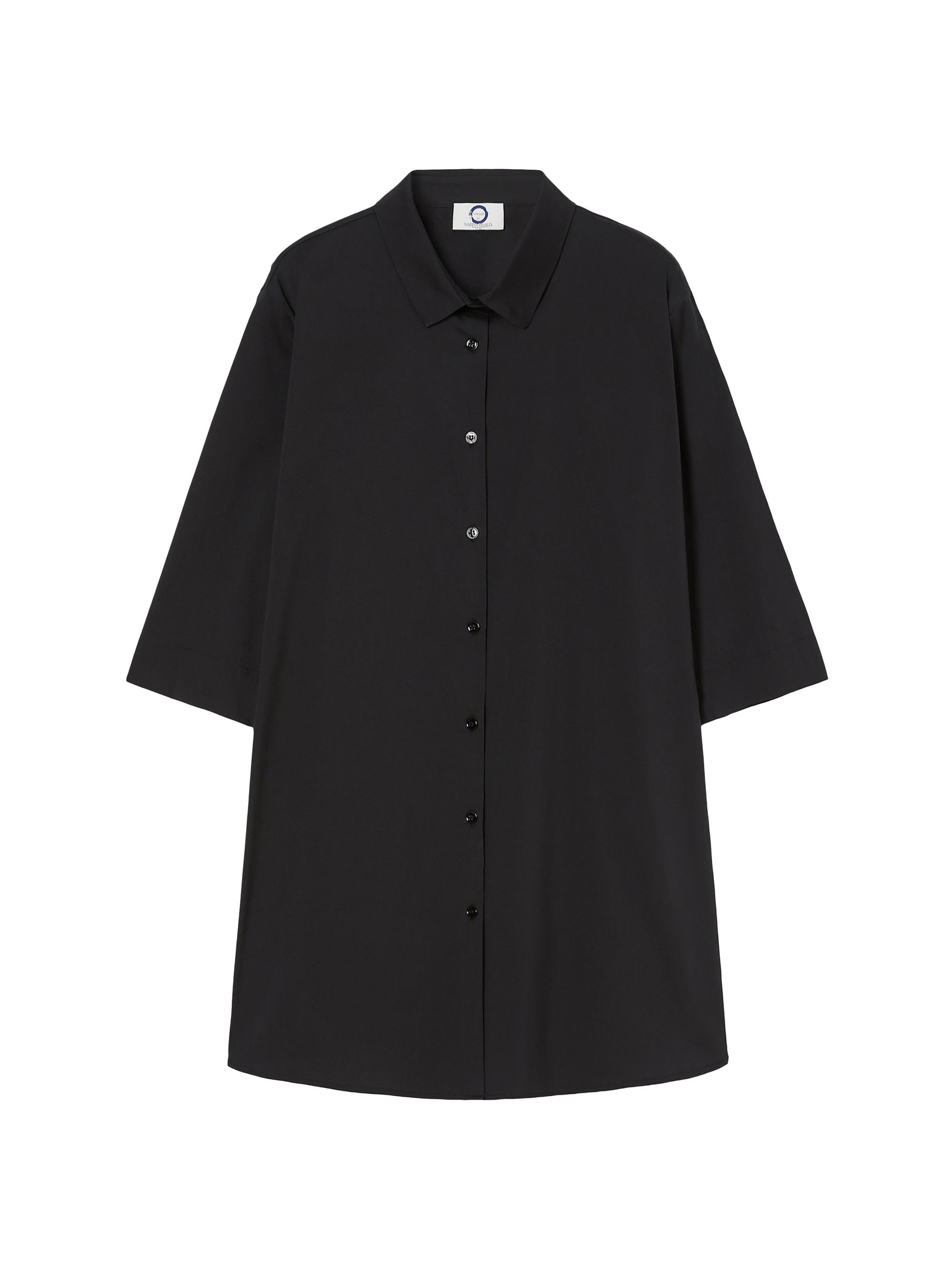 Marina Rinaldi Women's Cotton Blend Poplin Shirt - Black
