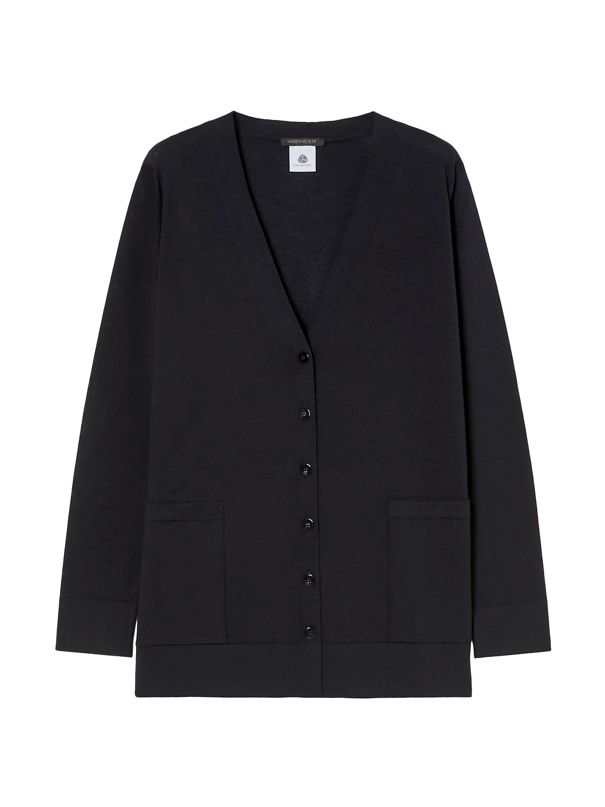 Marina Rinaldi Women's Wool Cardigan - Midnightblue