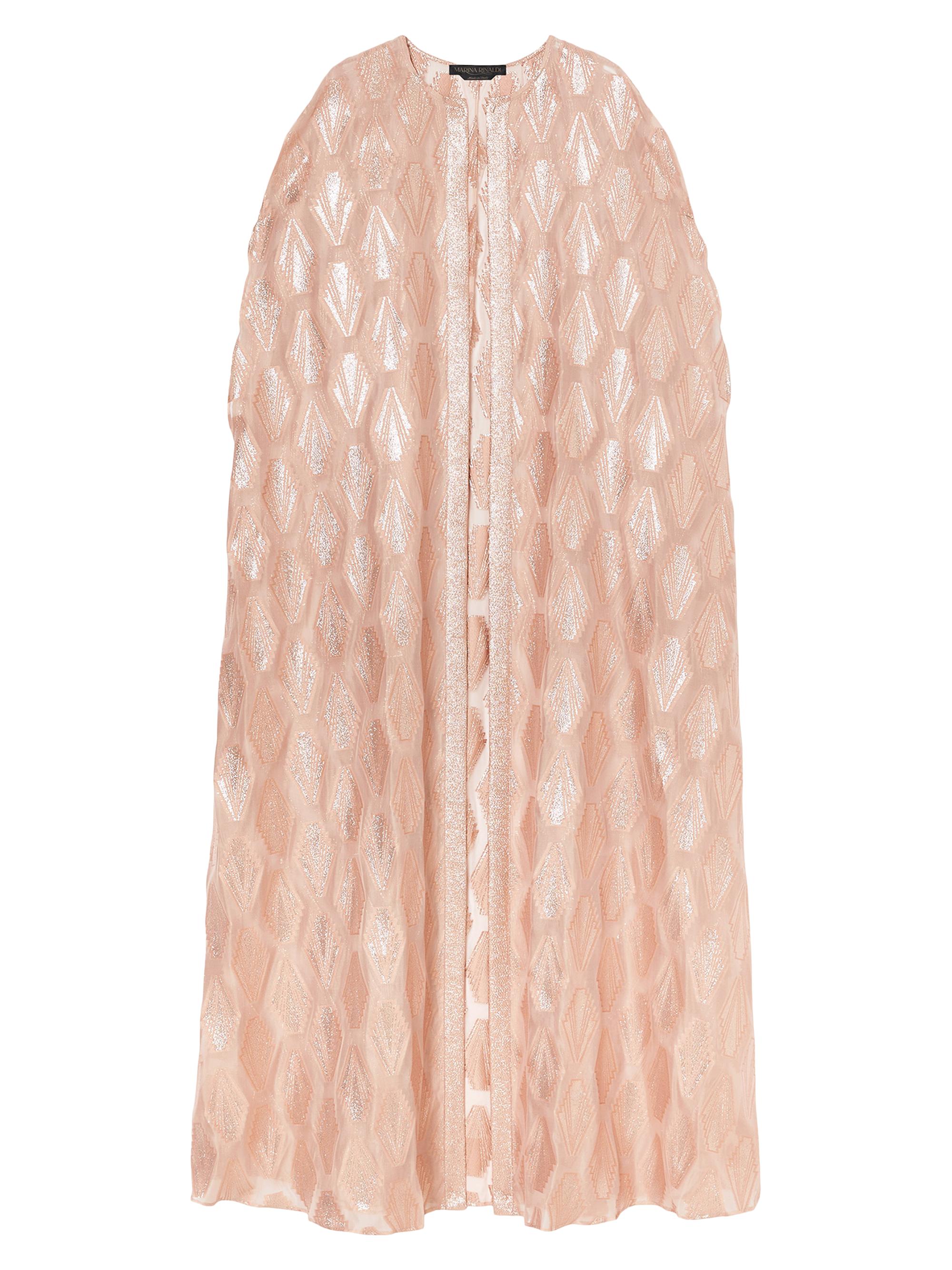 Marina Rinaldi Women's Fil Coupé Silk Blend Cape - Rose Gold