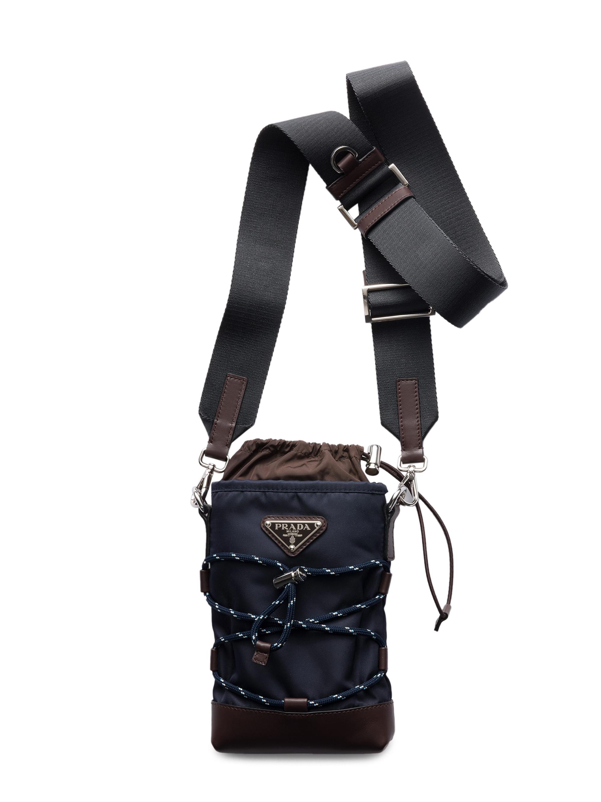 Prada Men's Re-Nylon and Leather Smartphone Case - Blue