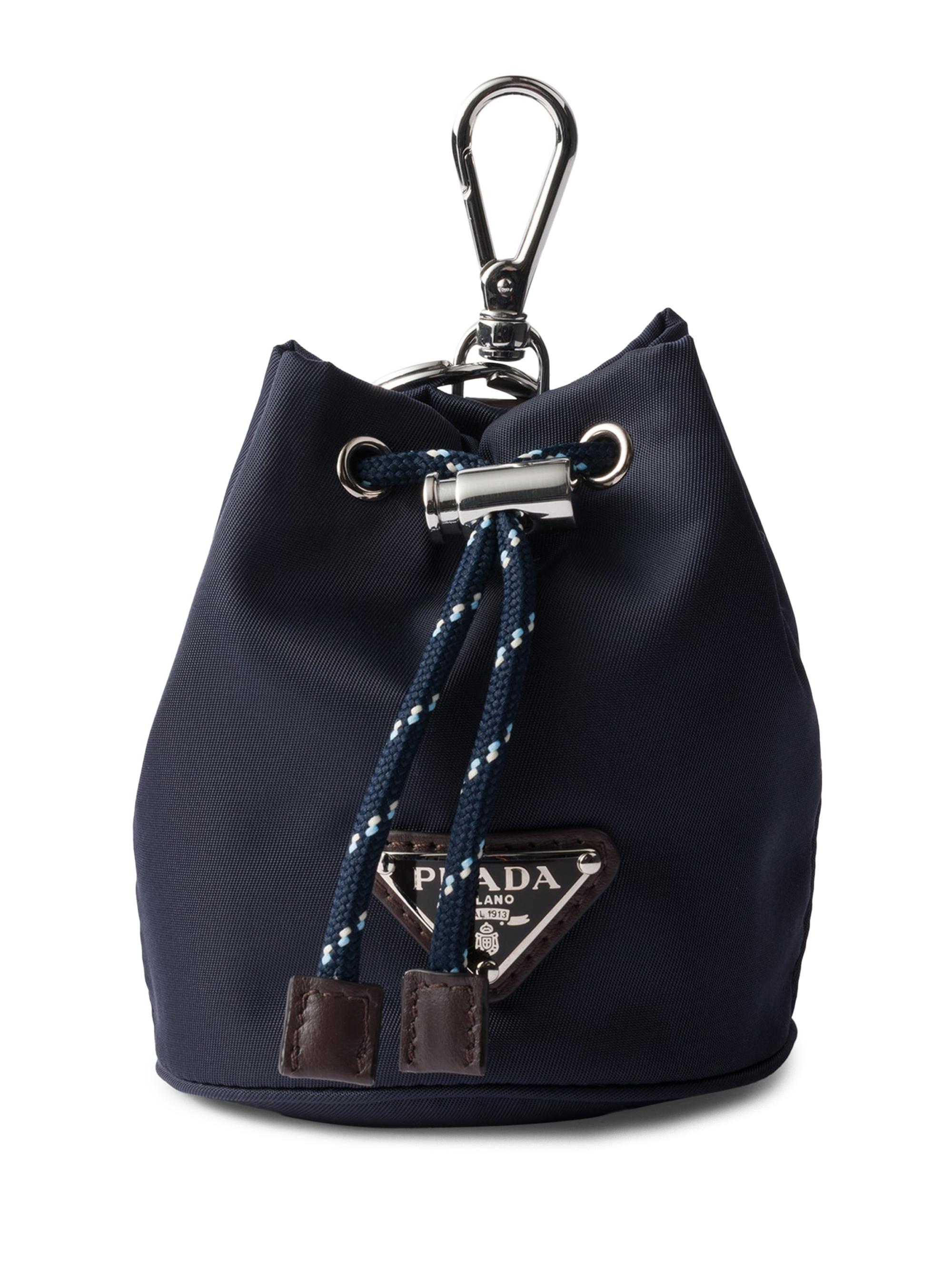 Prada Men's Mini Icon Re-Nylon Keychain Charm - Blue | Thumbnail 4