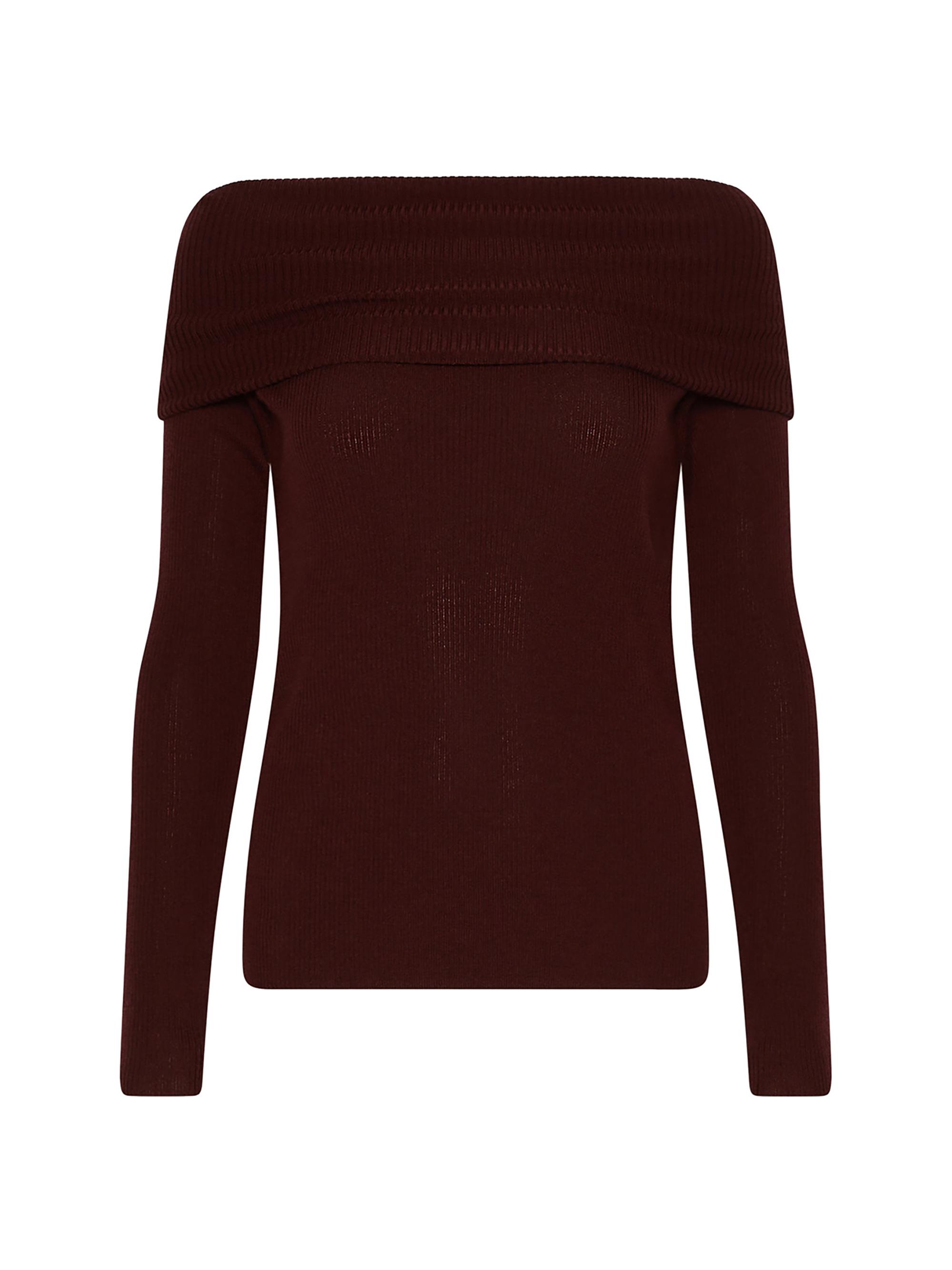 Marella Women's Slim Fit Cowl Neck Sweater - Bordeaux