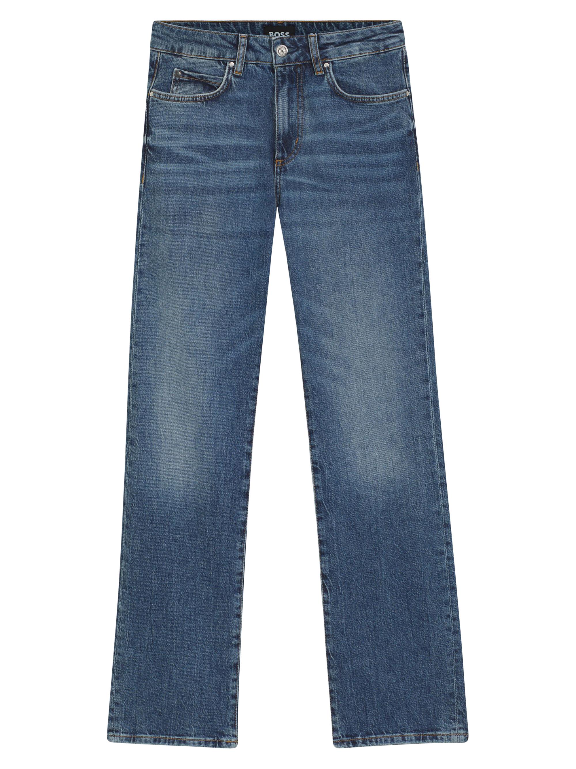 BOSS Women's Slim-Fit Jeans in Marbled Comfort-Stretch Denim - Blue