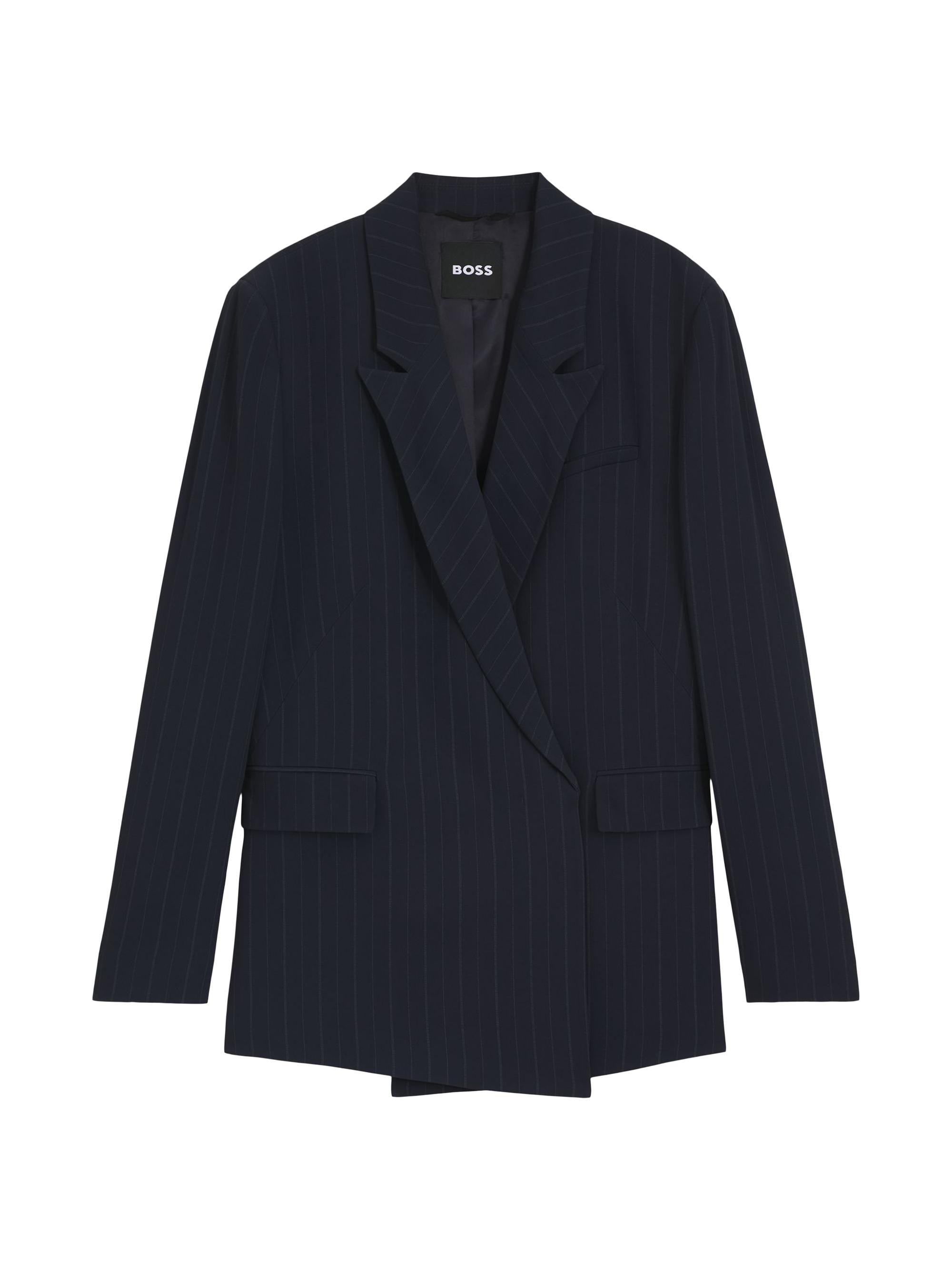 BOSS Women's Relaxed-Fit Blazer - Dark Blue