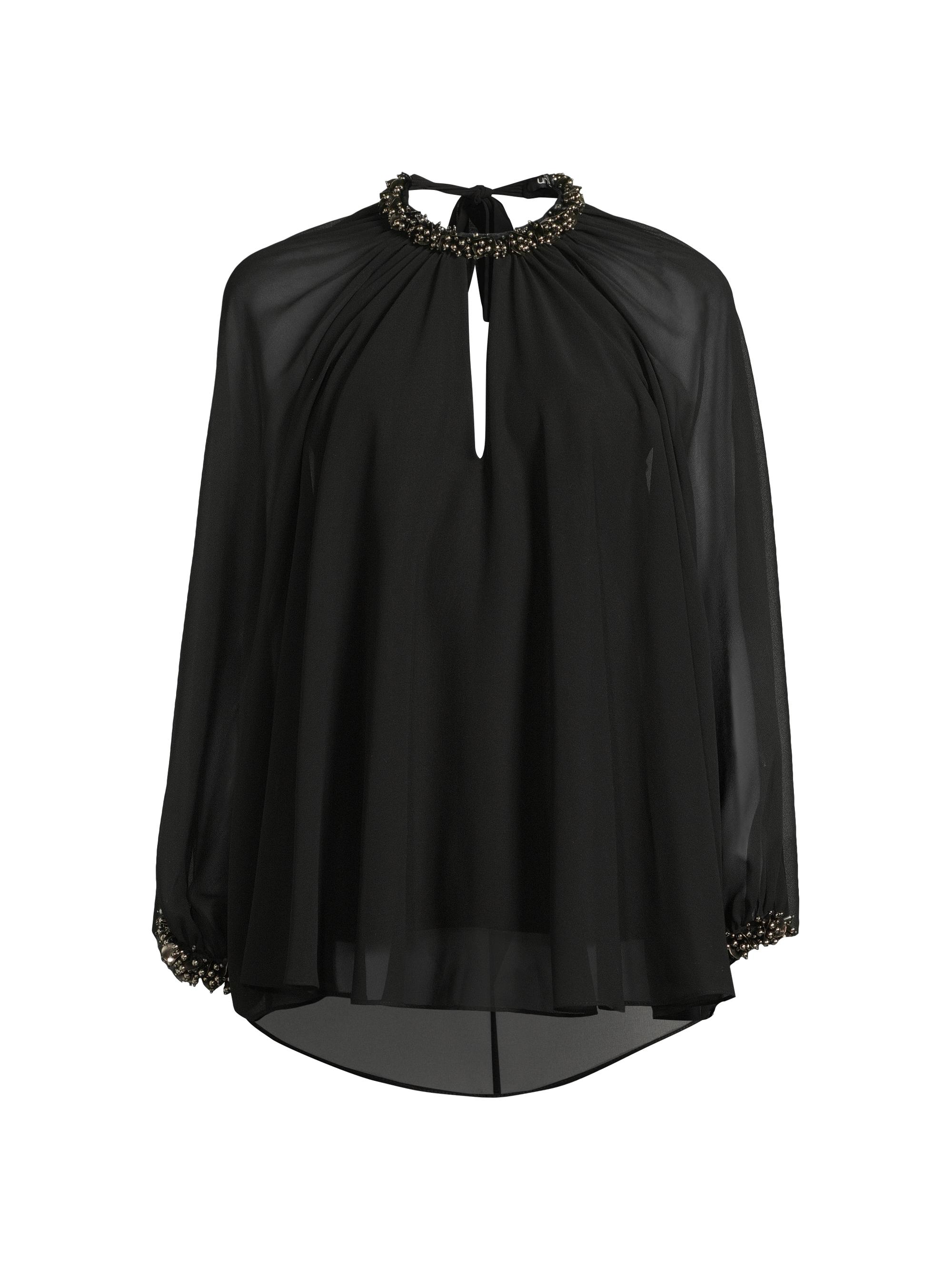Ungaro Women's Avery Embellished Cape Blouse - Black