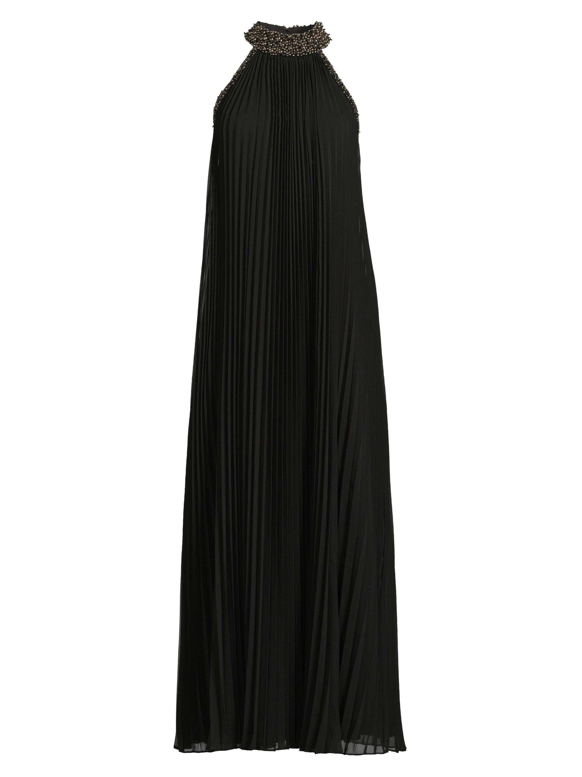 Ungaro Women's Monroe Embellished Pleated Maxi Dress - Black