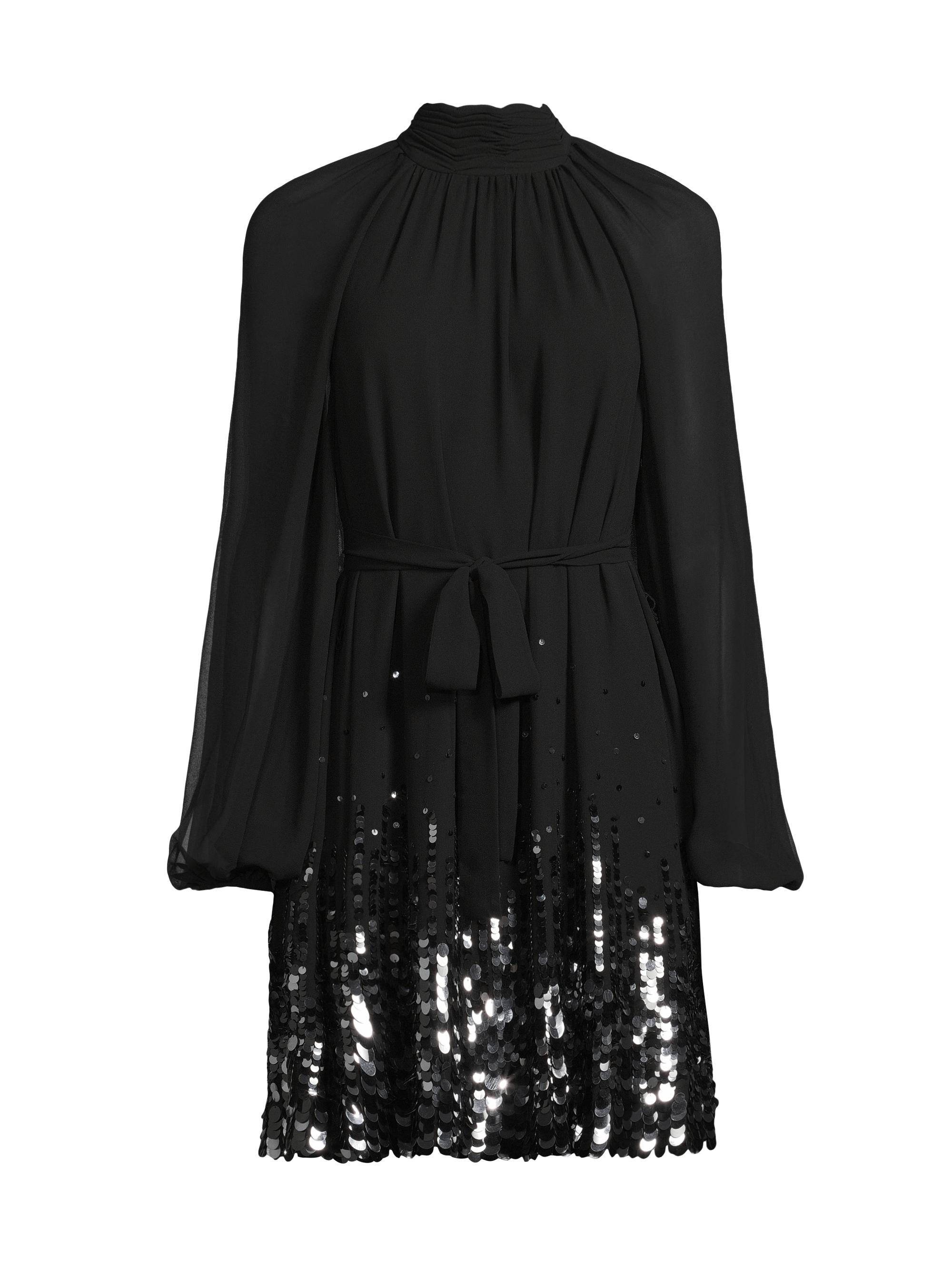 Ungaro Women's Bradly Sequined Belted Minidress - Black
