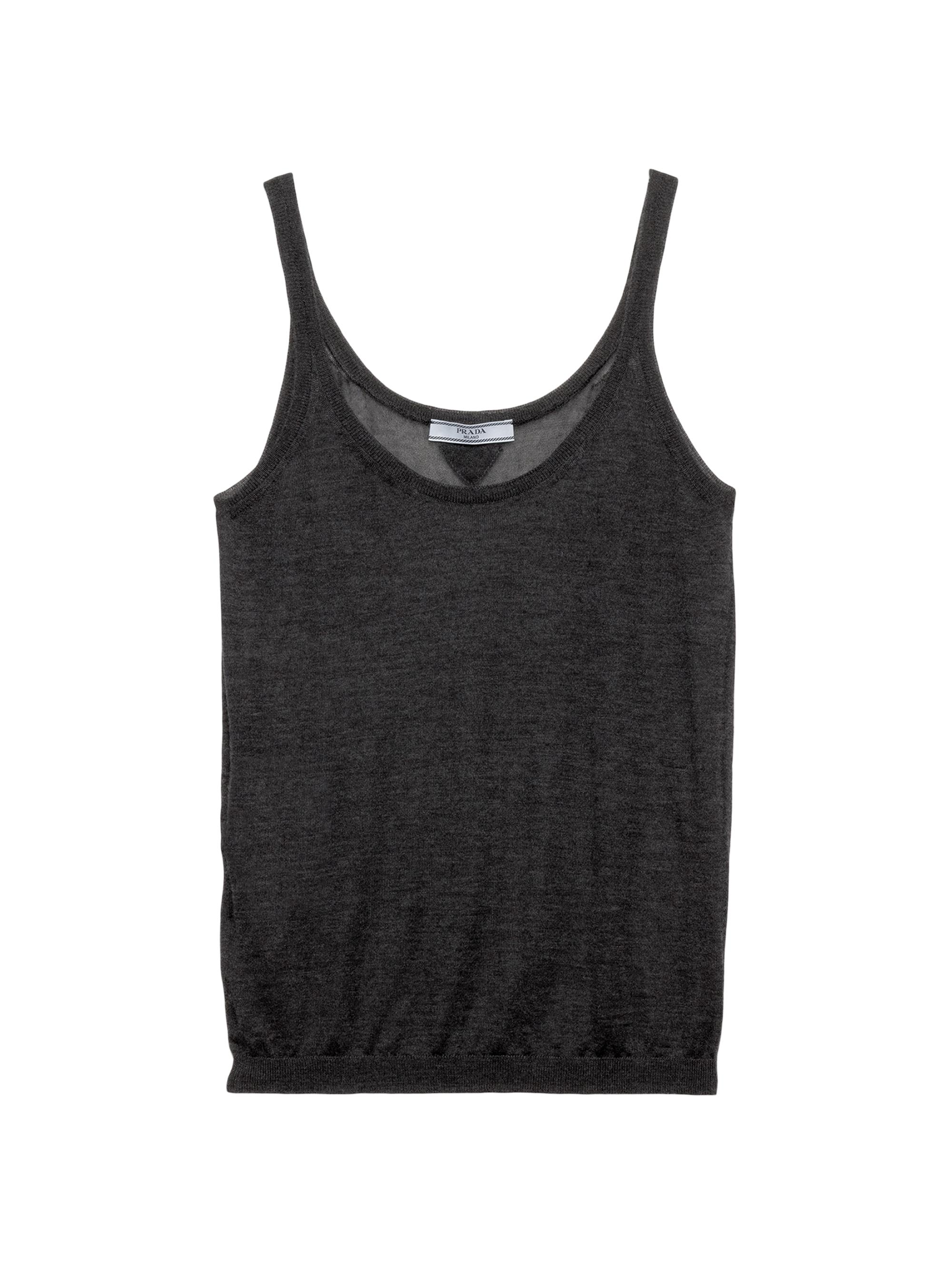 Prada Women's Cashmere and Silk Tank Top - Grey