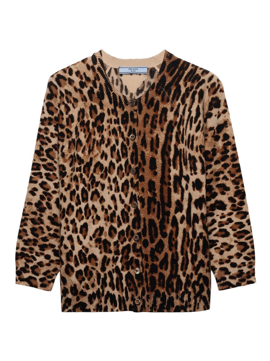 Prada Printed Cashmere Cardigan | Saks Fifth Avenue