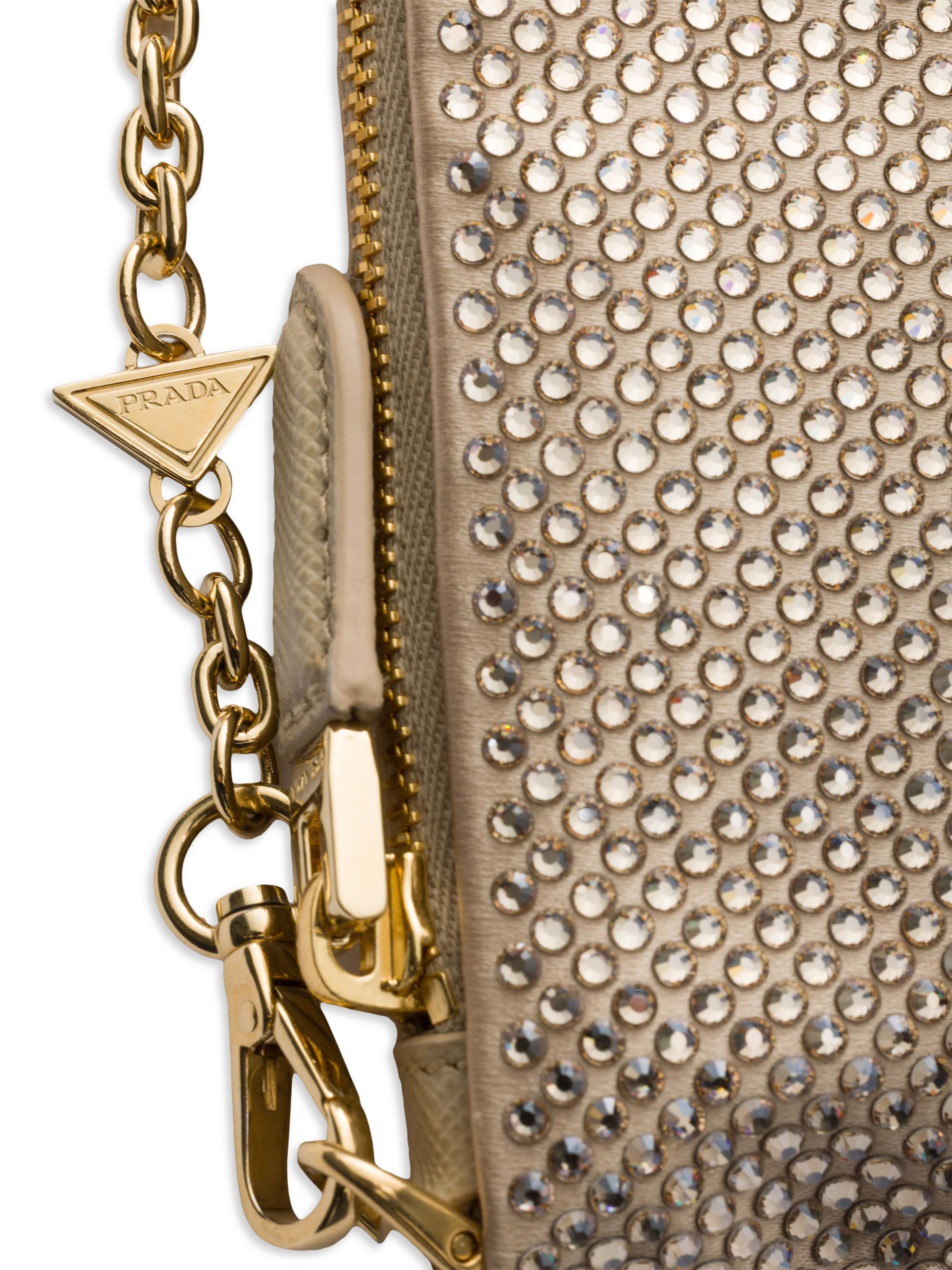 Prada Mini Crystal-Studded Shoulder Bag | Saks Fifth Avenue