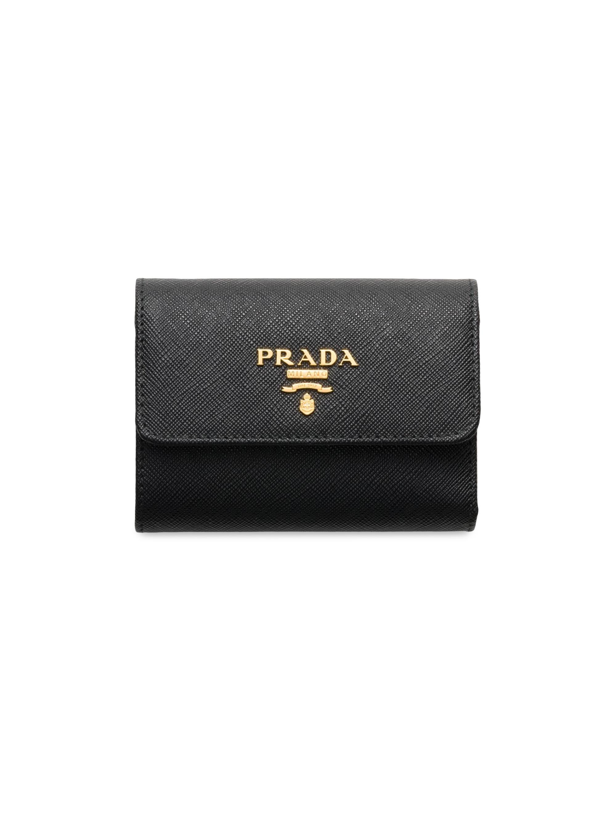 Prada Women's  Saffiano Leather Wallet - Black