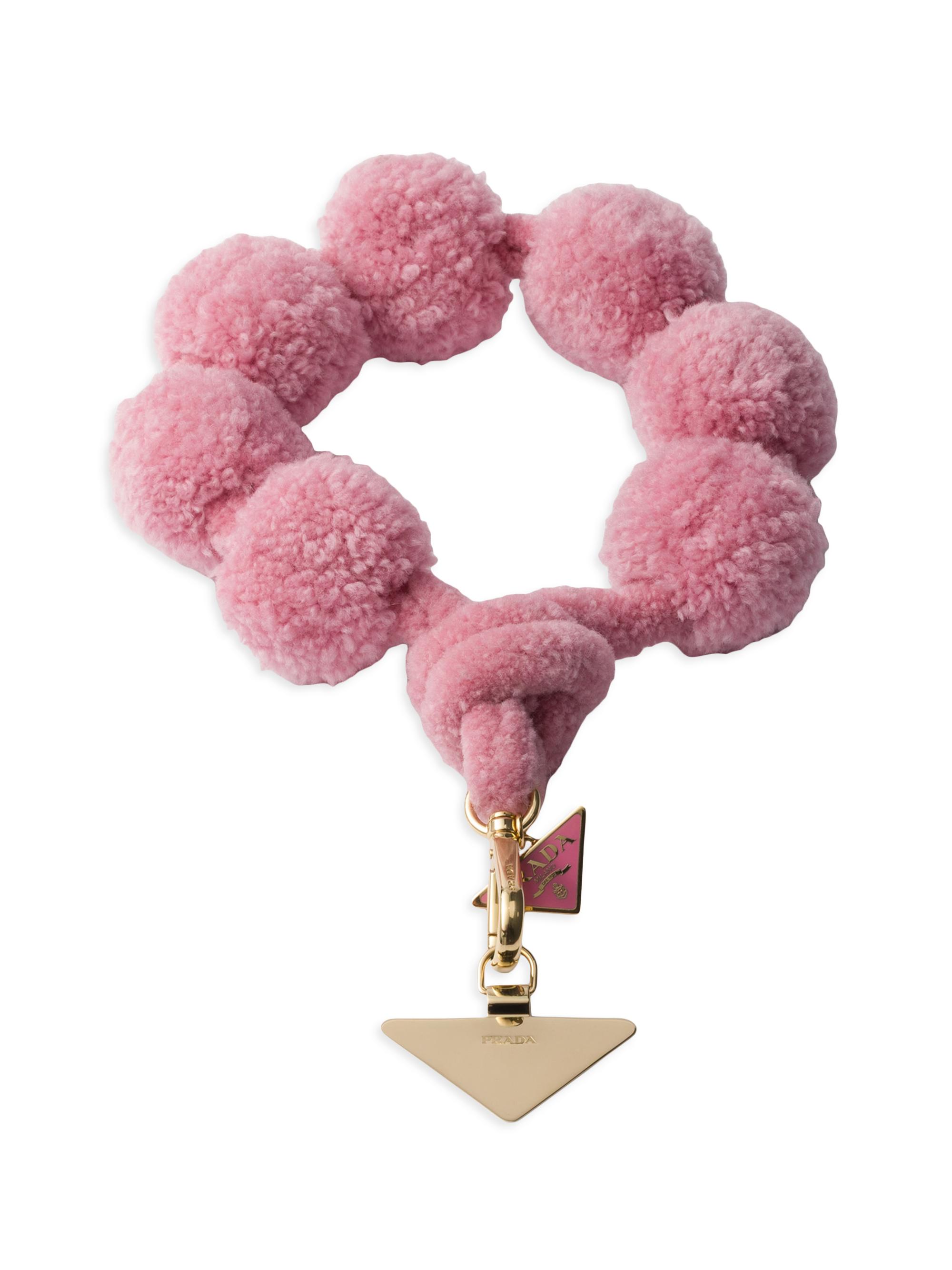 Prada Wool Smartphone Wrist Strap - Pink