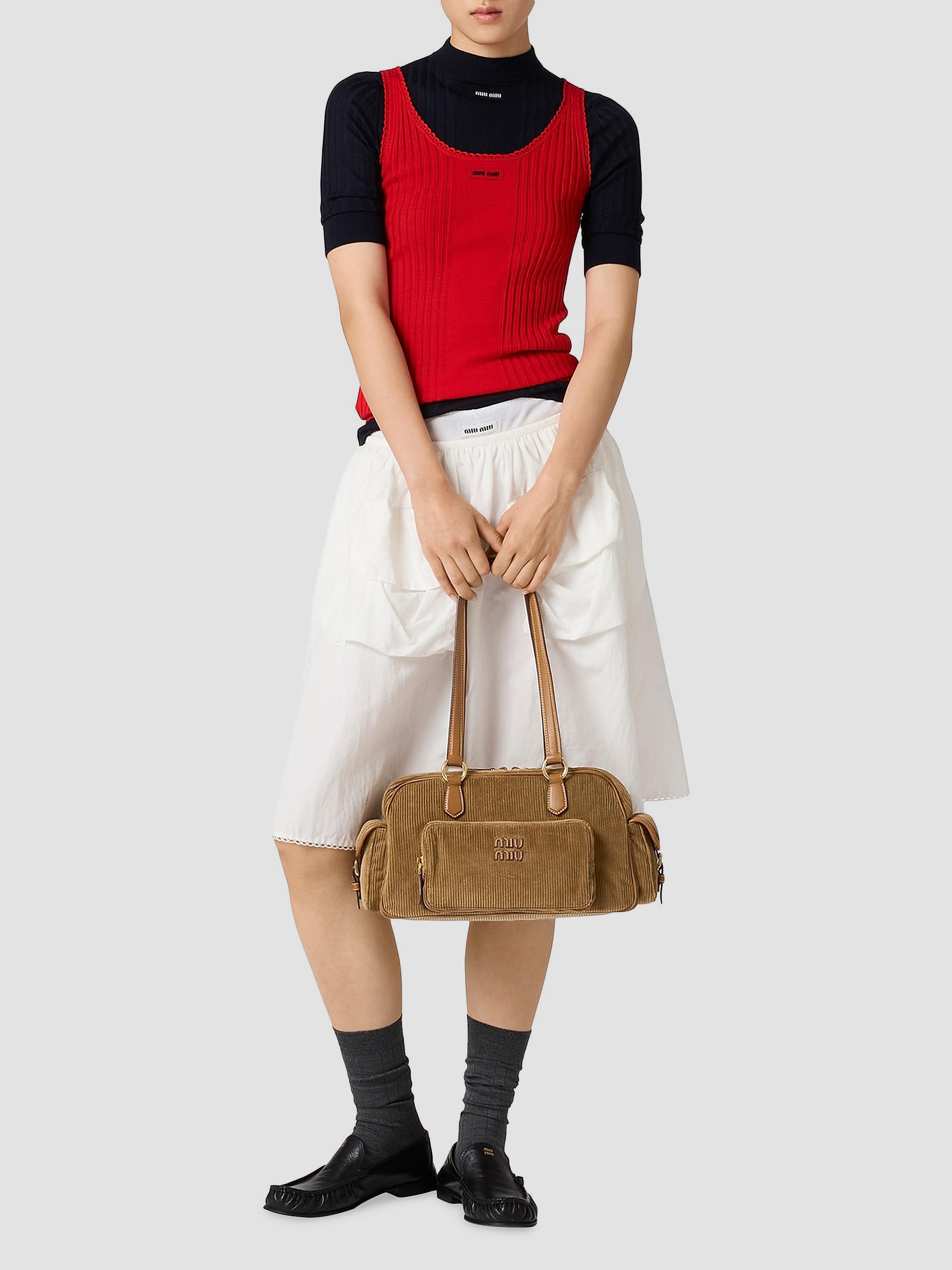 Miu Miu Corduroy Pocket Top Handle Bag | Saks Fifth Avenue