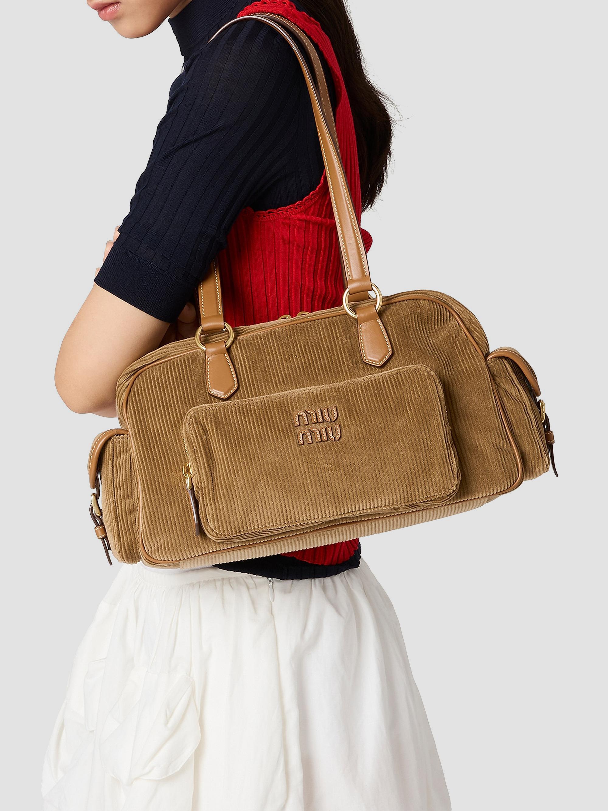 Miu Miu Corduroy Pocket Top Handle Bag | Saks Fifth Avenue
