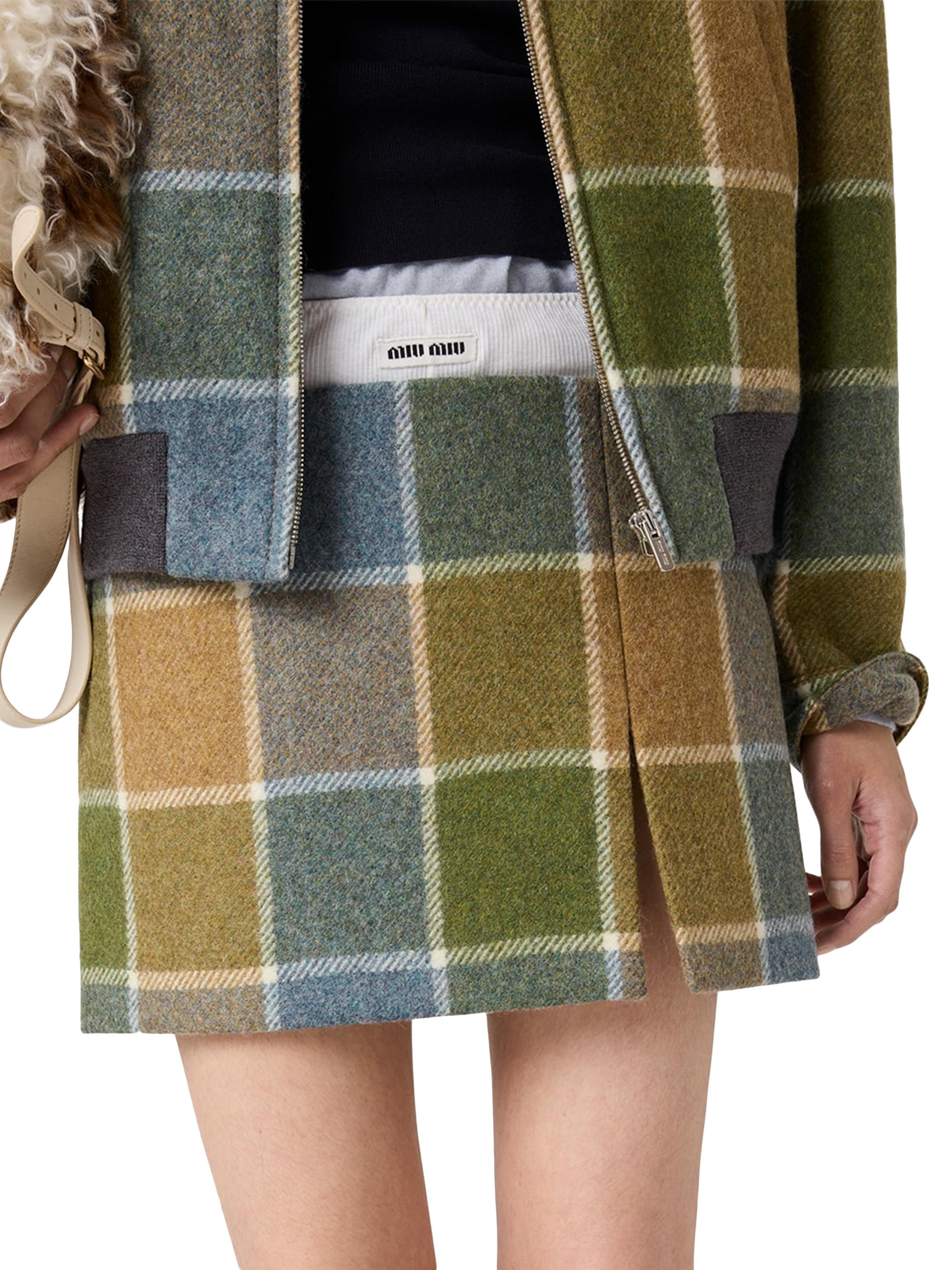 Miu Miu Checked Mini Skirt | Saks Fifth Avenue