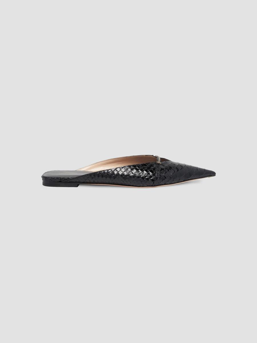 TOM FORD Python-Embossed Leather Mules | Saks Fifth Avenue