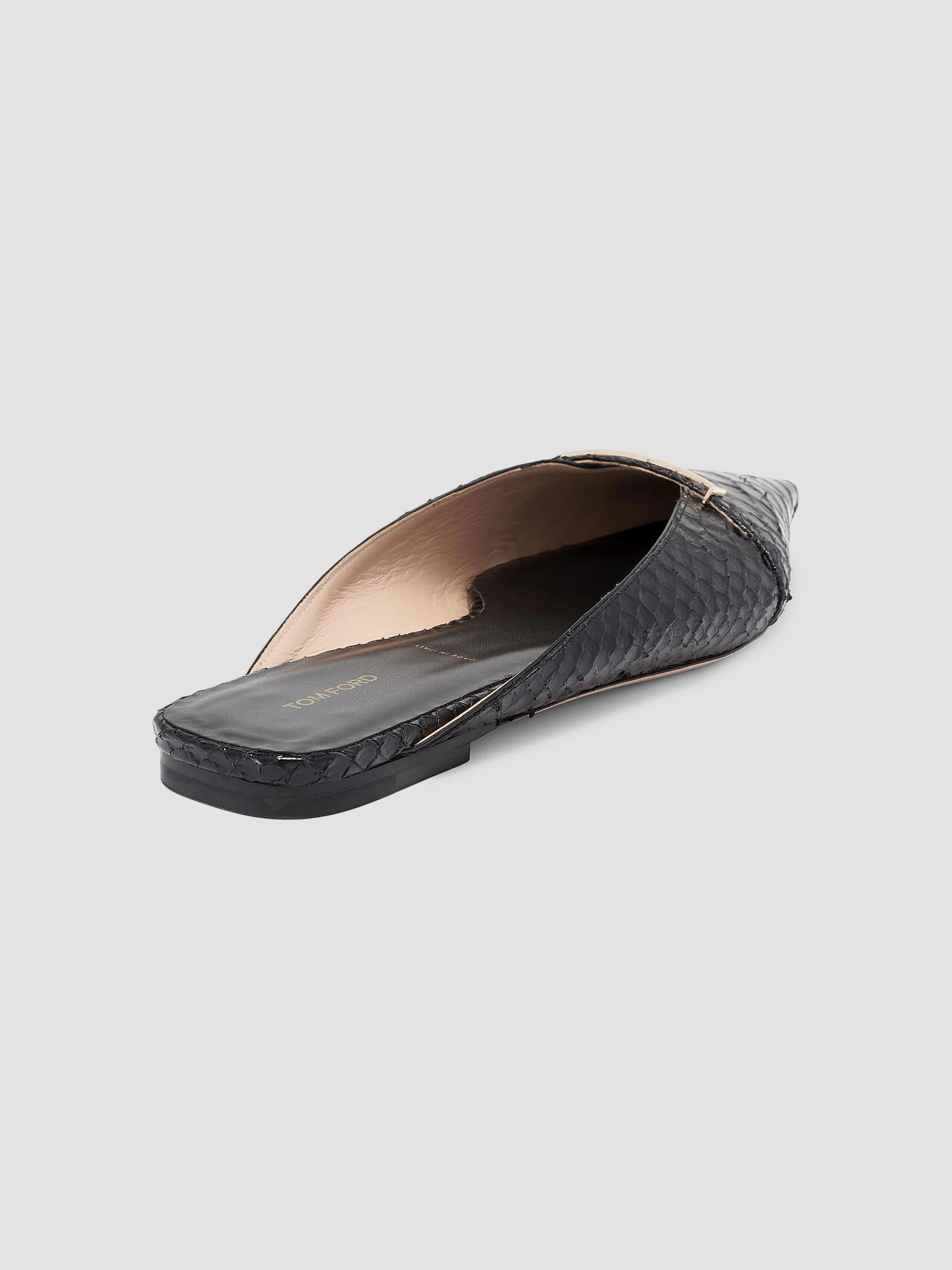 TOM FORD Python-Embossed Leather Mules | Saks Fifth Avenue