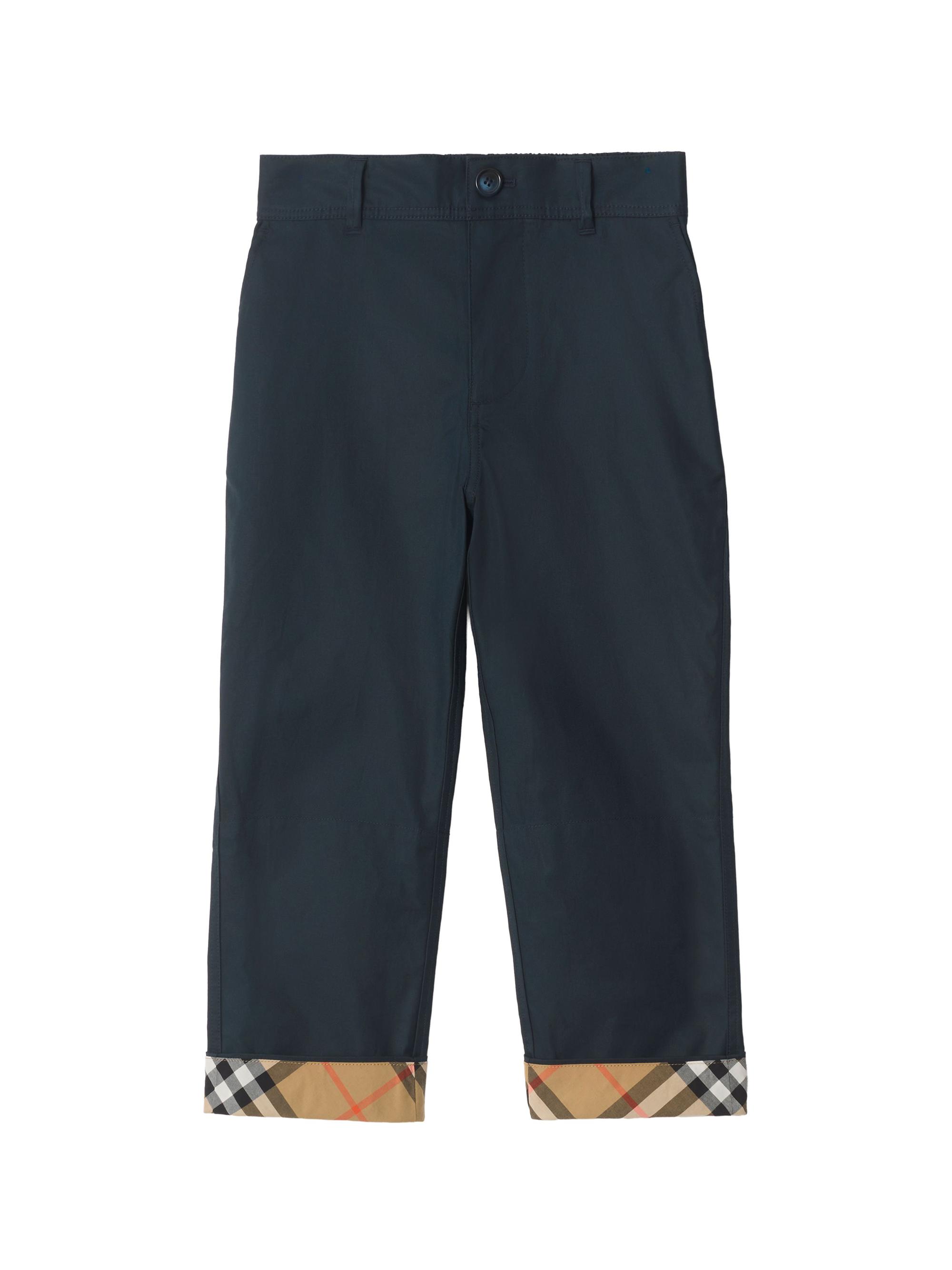 Burberry Little Boy's & Boy's Sheldon Check Cuff Trousers - Navy Black