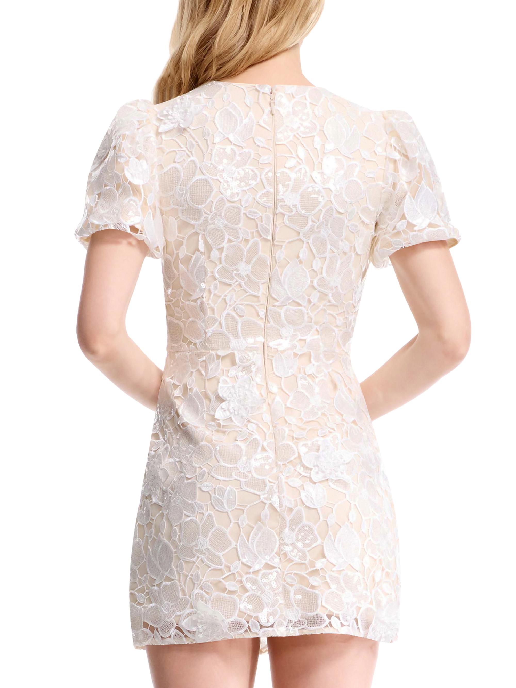Dress The Population Elsie Floral Lace Minidress | Saks Fifth Avenue
