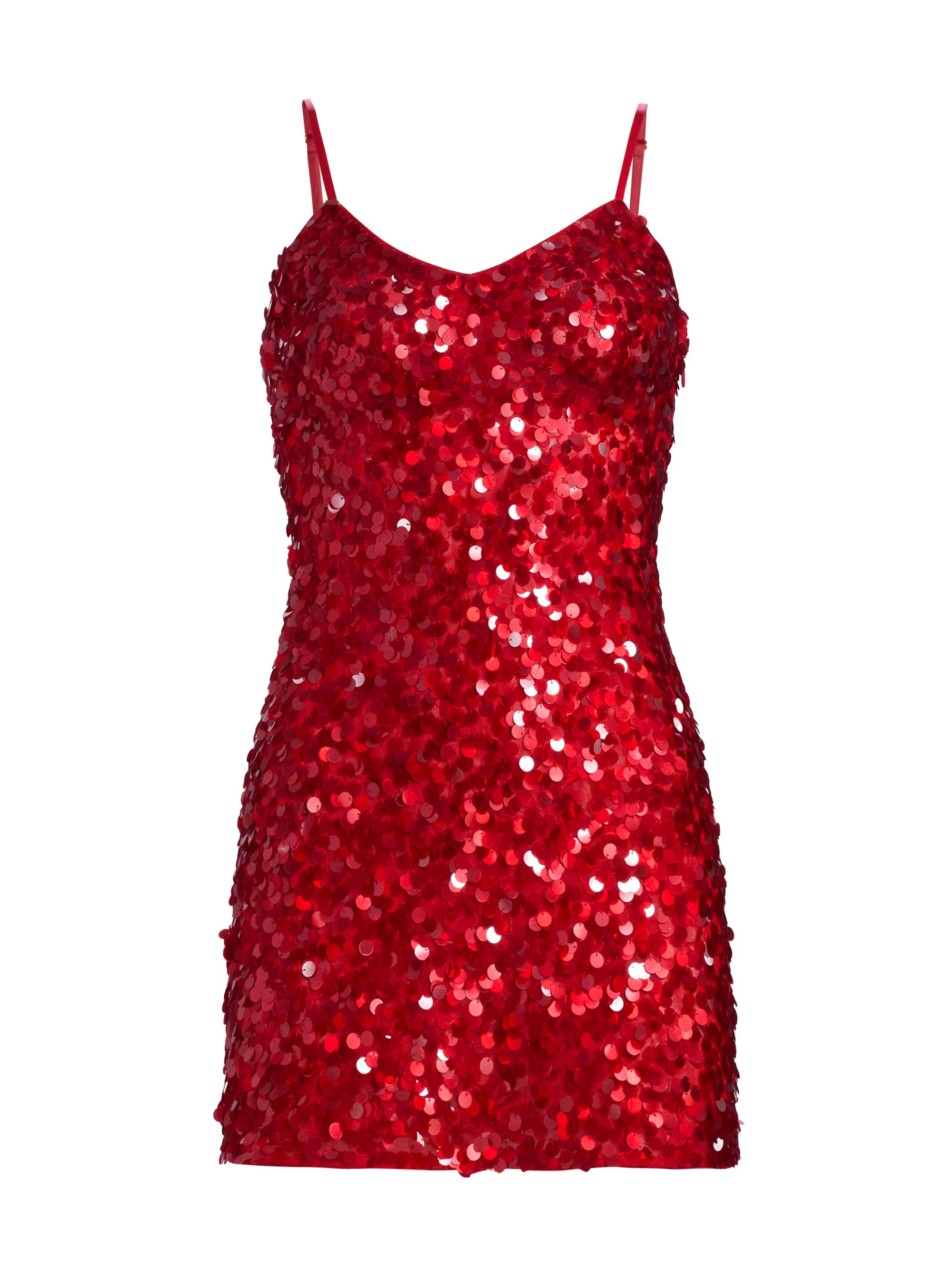 LoveShackFancy Women's Raphaella Sequined Minidress - Red
