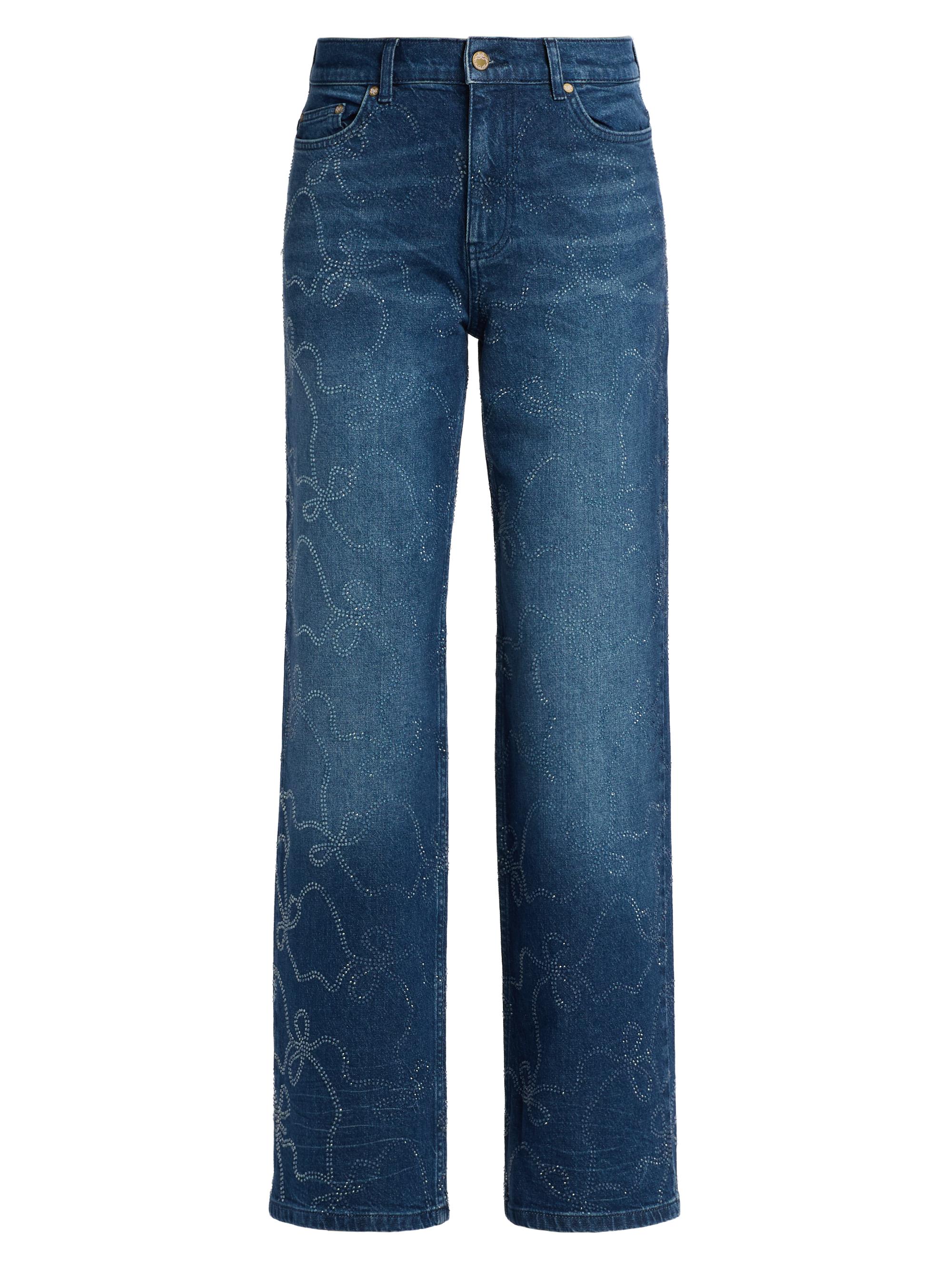 Cynthia Rowley Turquoise Stone Bleached Jeans | Saks Fifth Avenue