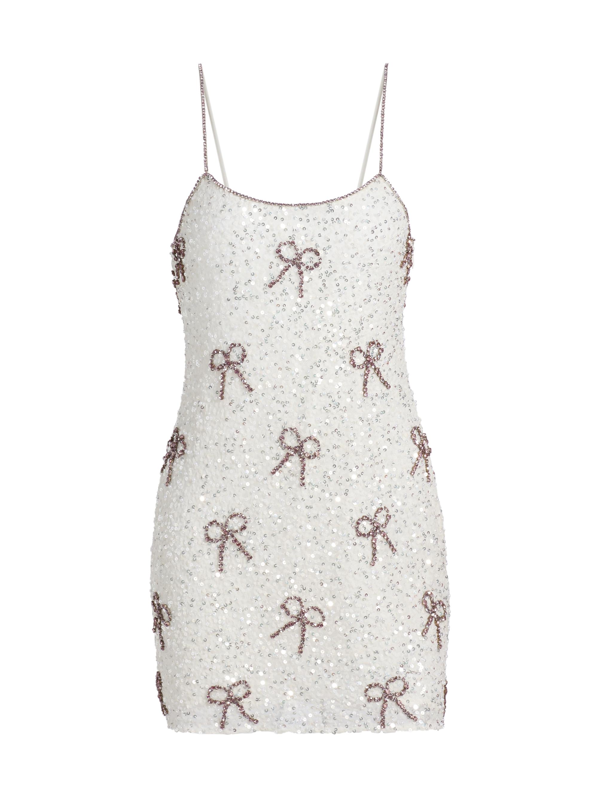 LoveShackFancy Women's Windson Sequin-Embellished Minidress - Pearlescent Pink