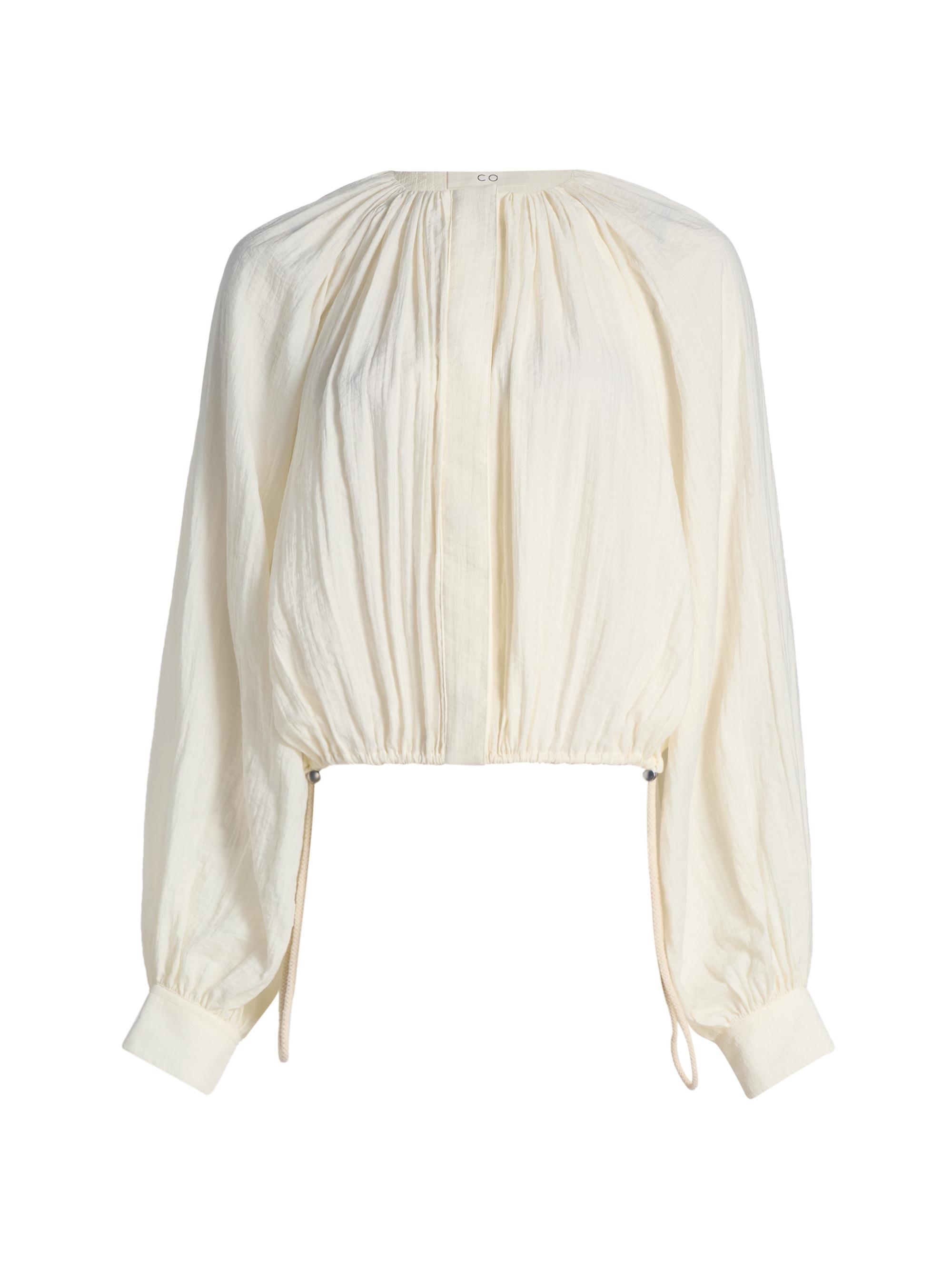 Co Women's Gathered Blouson Shirt - Milk
