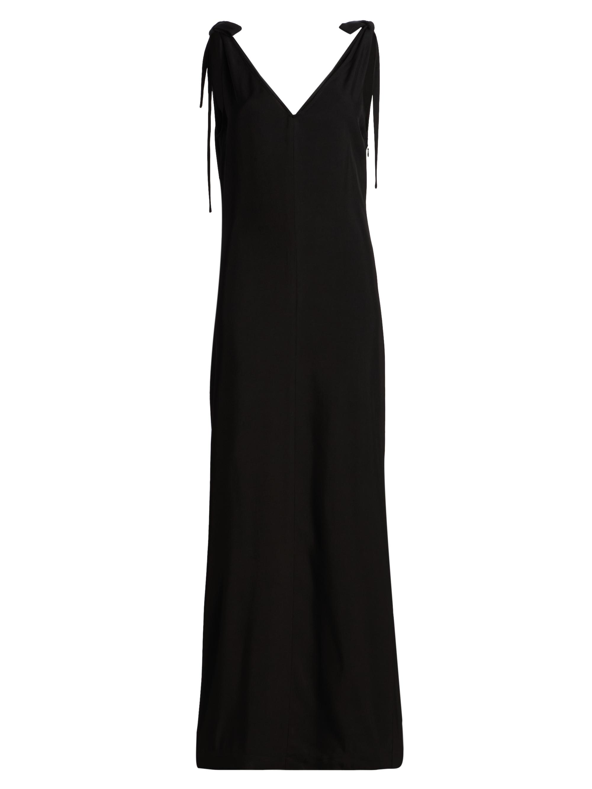 Co Women's Pleated Twill Slipdress - Black