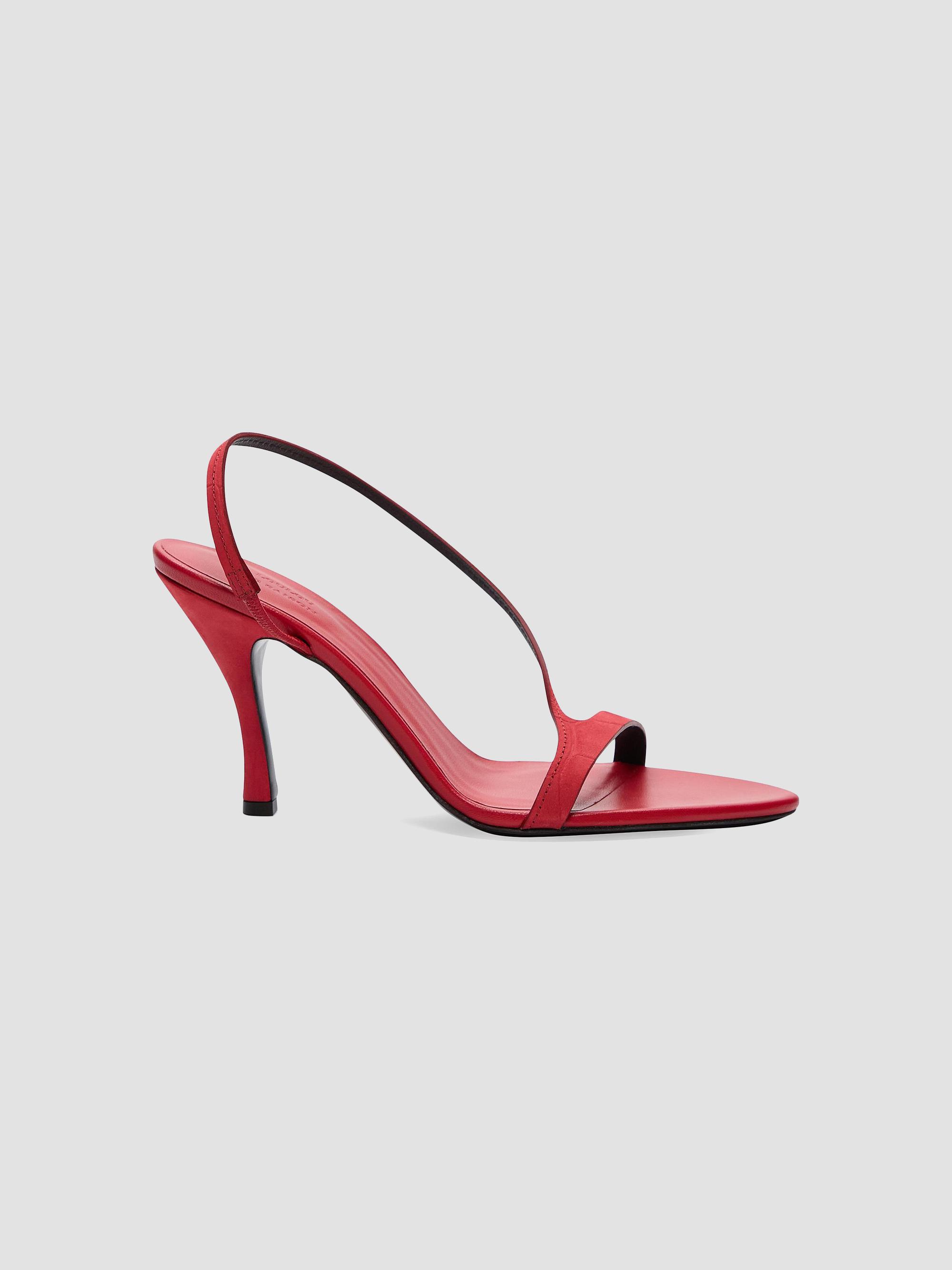 Loulou Studio Women's Lane 85MM Leather Sandals - Red | Thumbnail 6