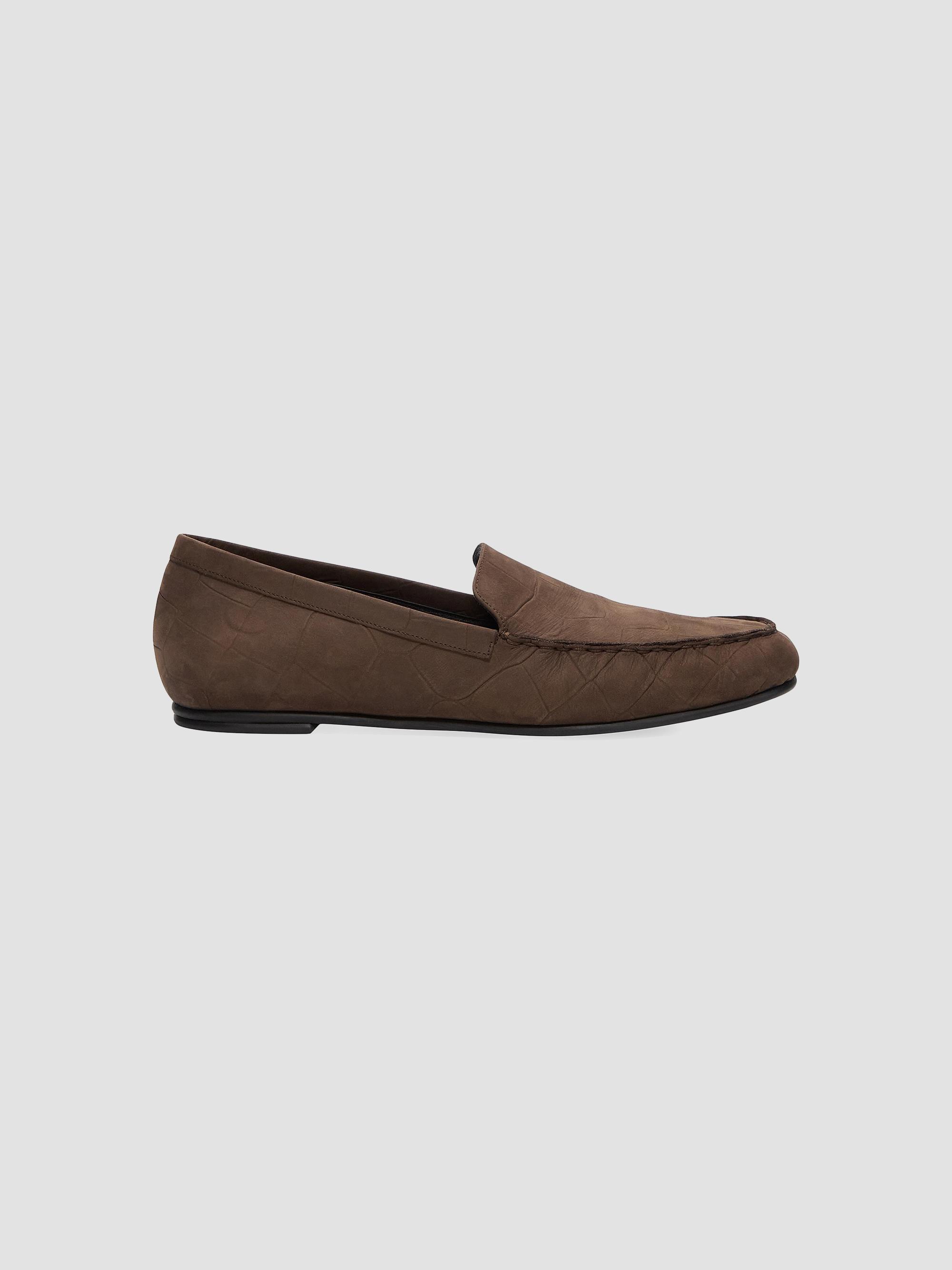 Loulou Studio Women's Pesaro Croc-Embossed Leather Loafers - Dark Brown | Thumbnail 6