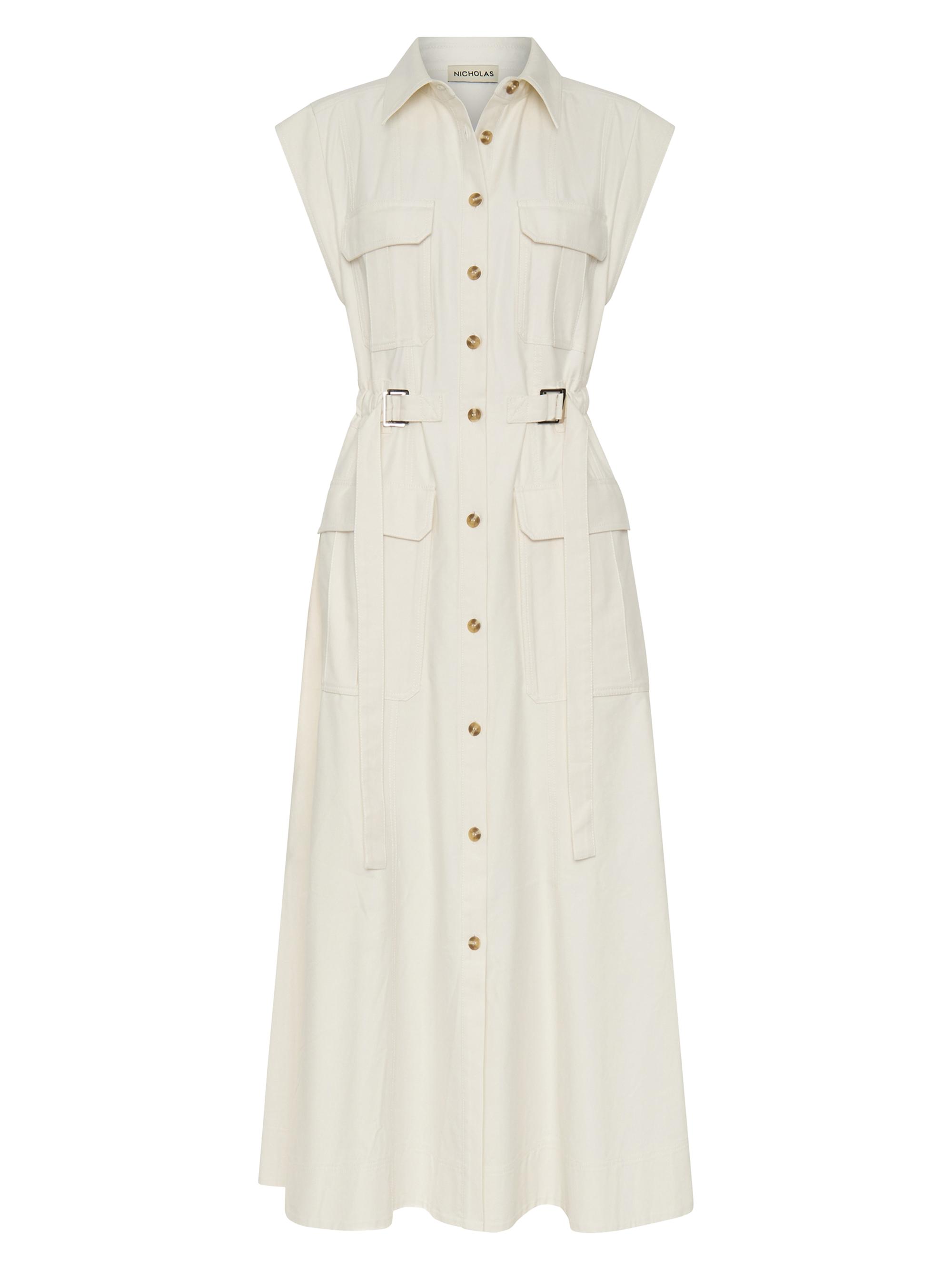 Nicholas the Label Women's Romina Cotton-Blend Twill Midi-Shirtdress -