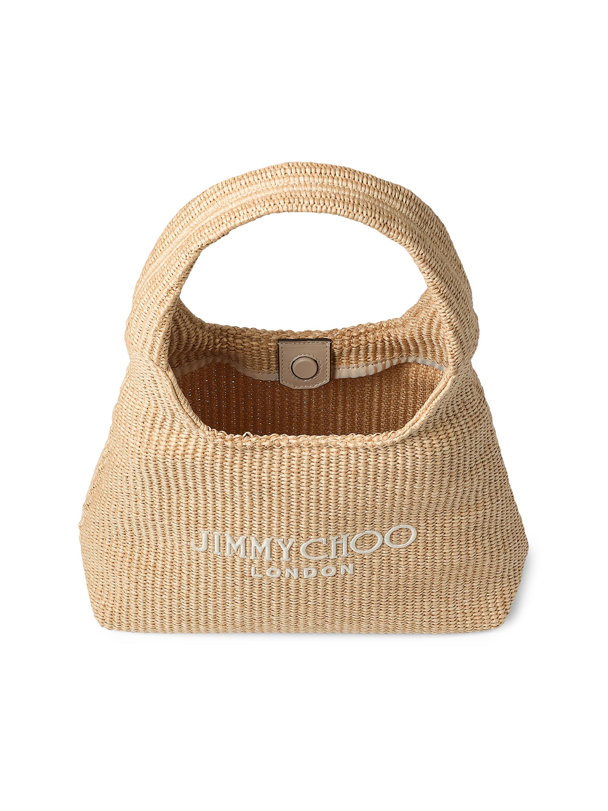 Jimmy Choo Riviera Capsule Diamond Logo Raffia Hobo Bag | Saks