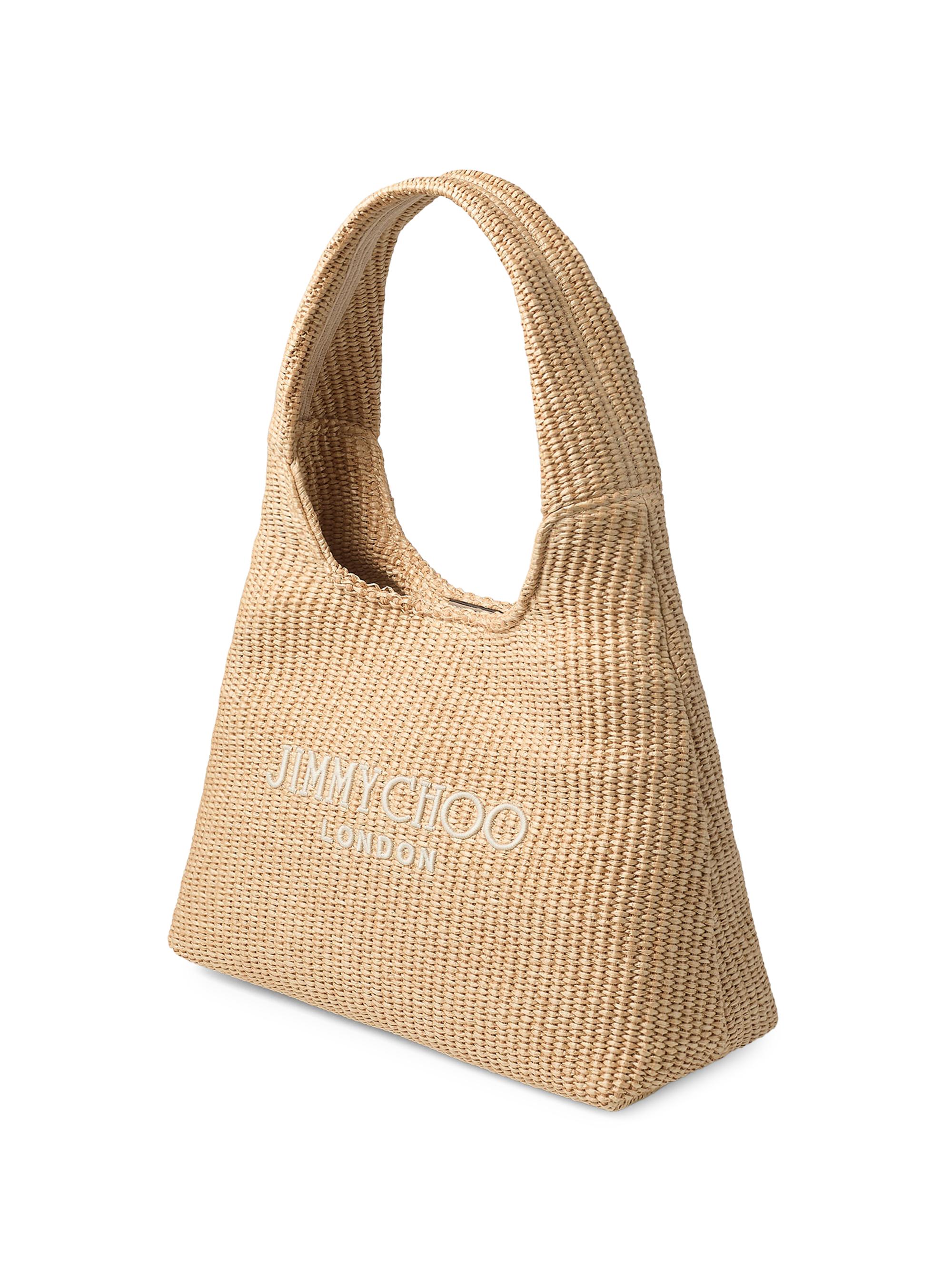 Jimmy Choo Riviera Capsule Diamond Logo Raffia Hobo Bag | Saks