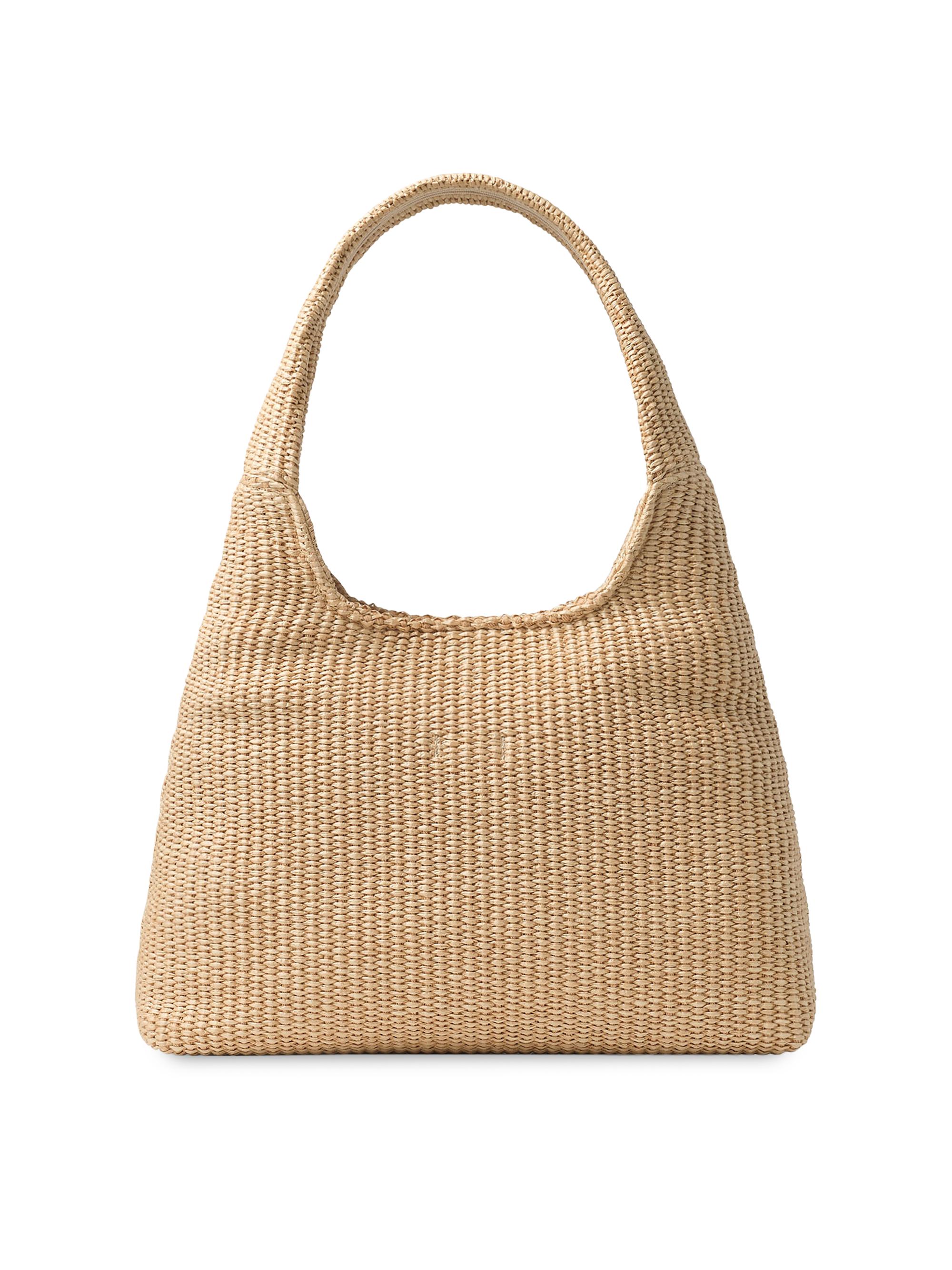Jimmy Choo Riviera Capsule Diamond Logo Raffia Hobo Bag | Saks