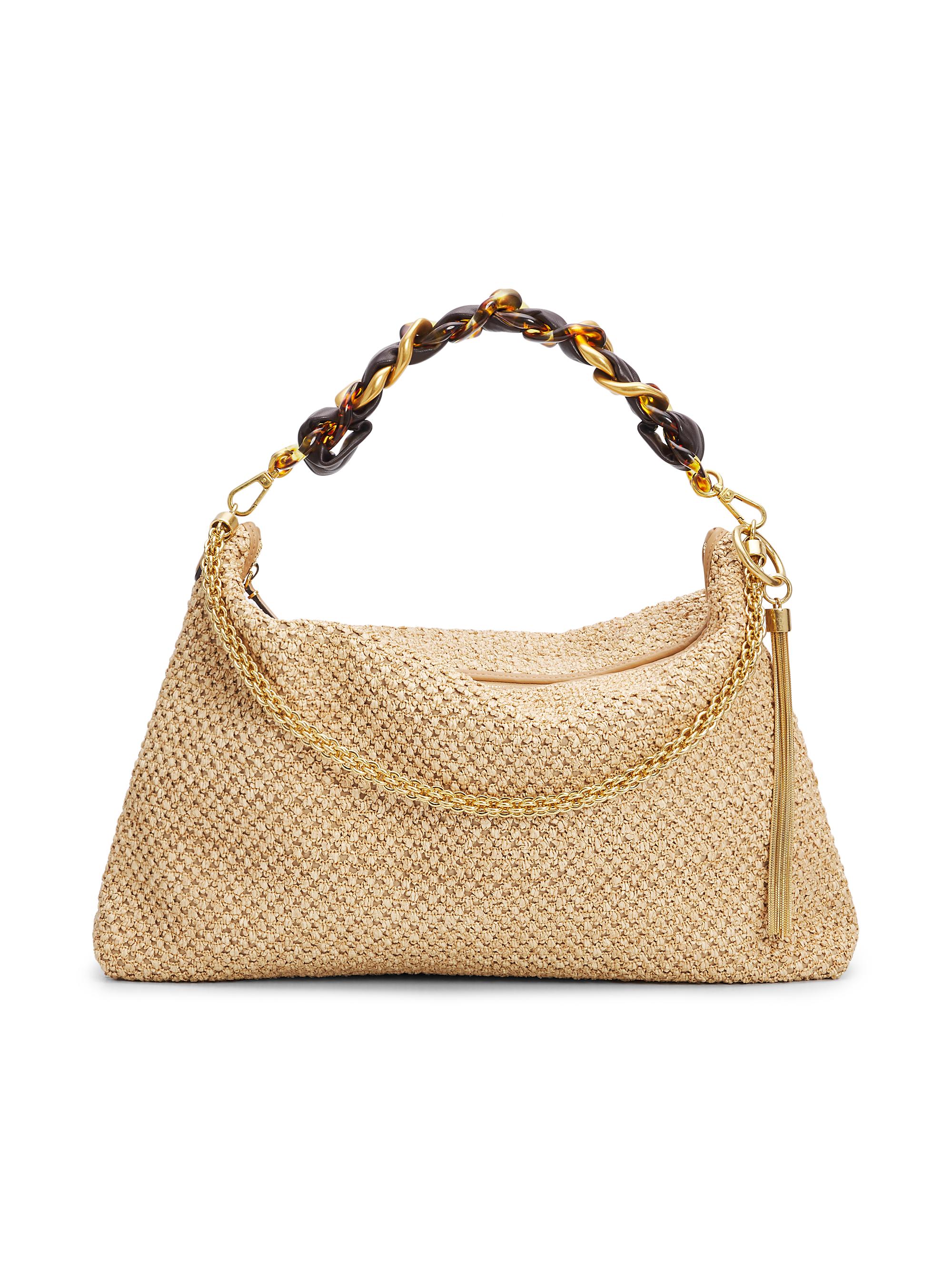 Jimmy Choo Women's Riviera Capsule Callie Maxi Raffia Shoulder Bag - Natural