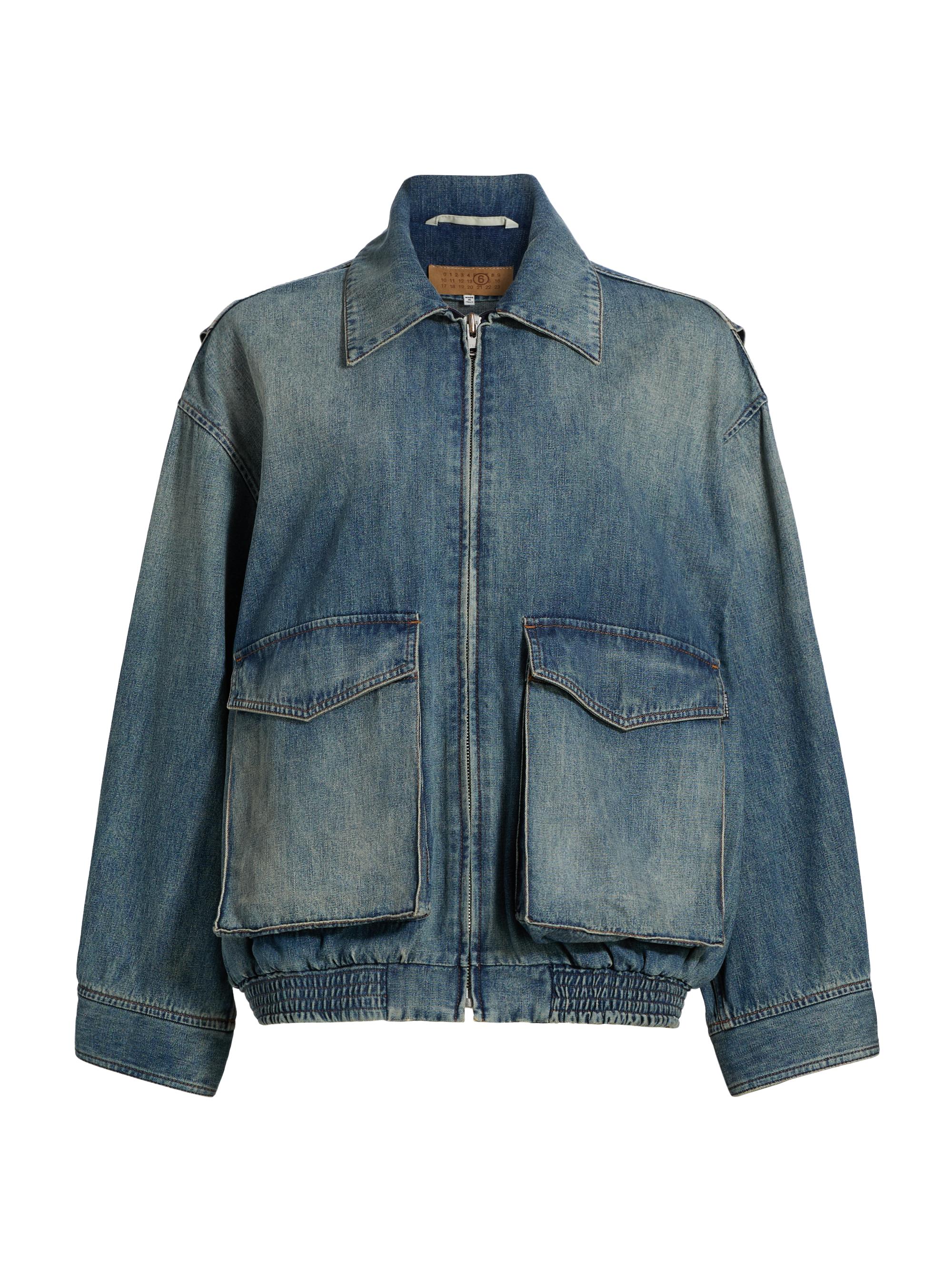 MM6 Maison Margiela Women's Denim Oversized Jacket - Blue