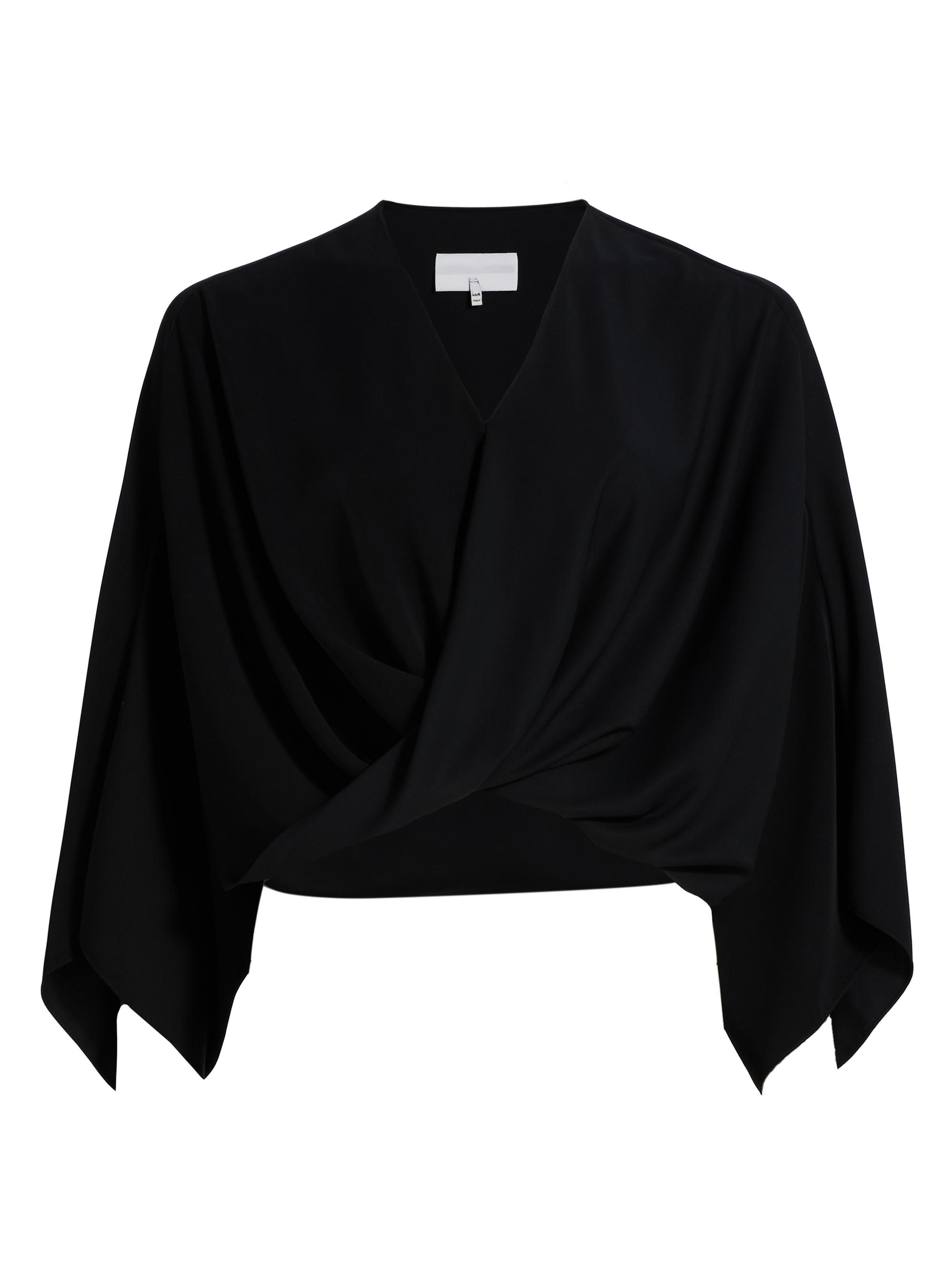 MM6 Maison Margiela Women's Fluid Surplice Blouse - Black