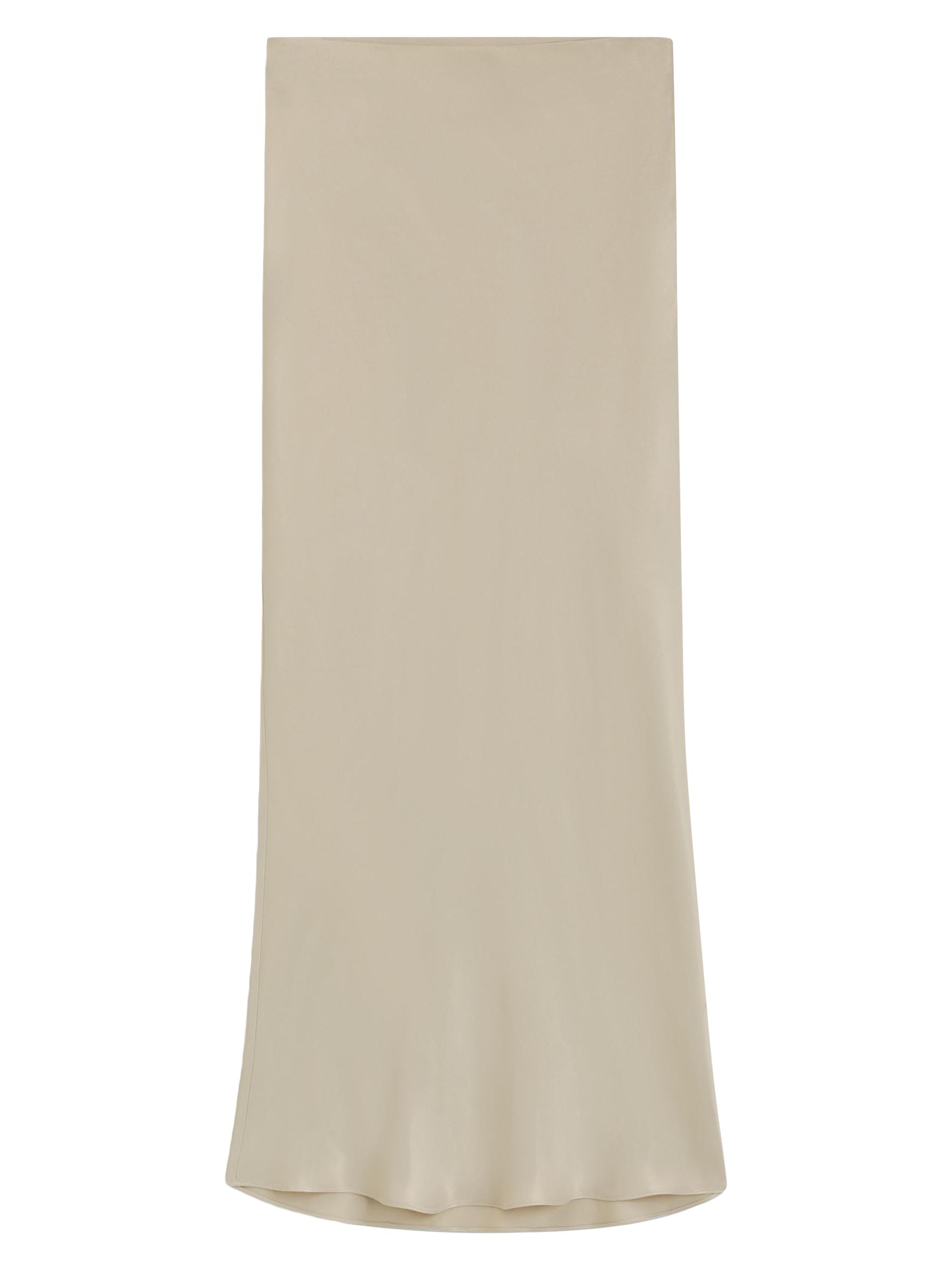 BOSS Women's Satin Skirt in a Regular Fit - Light Beige