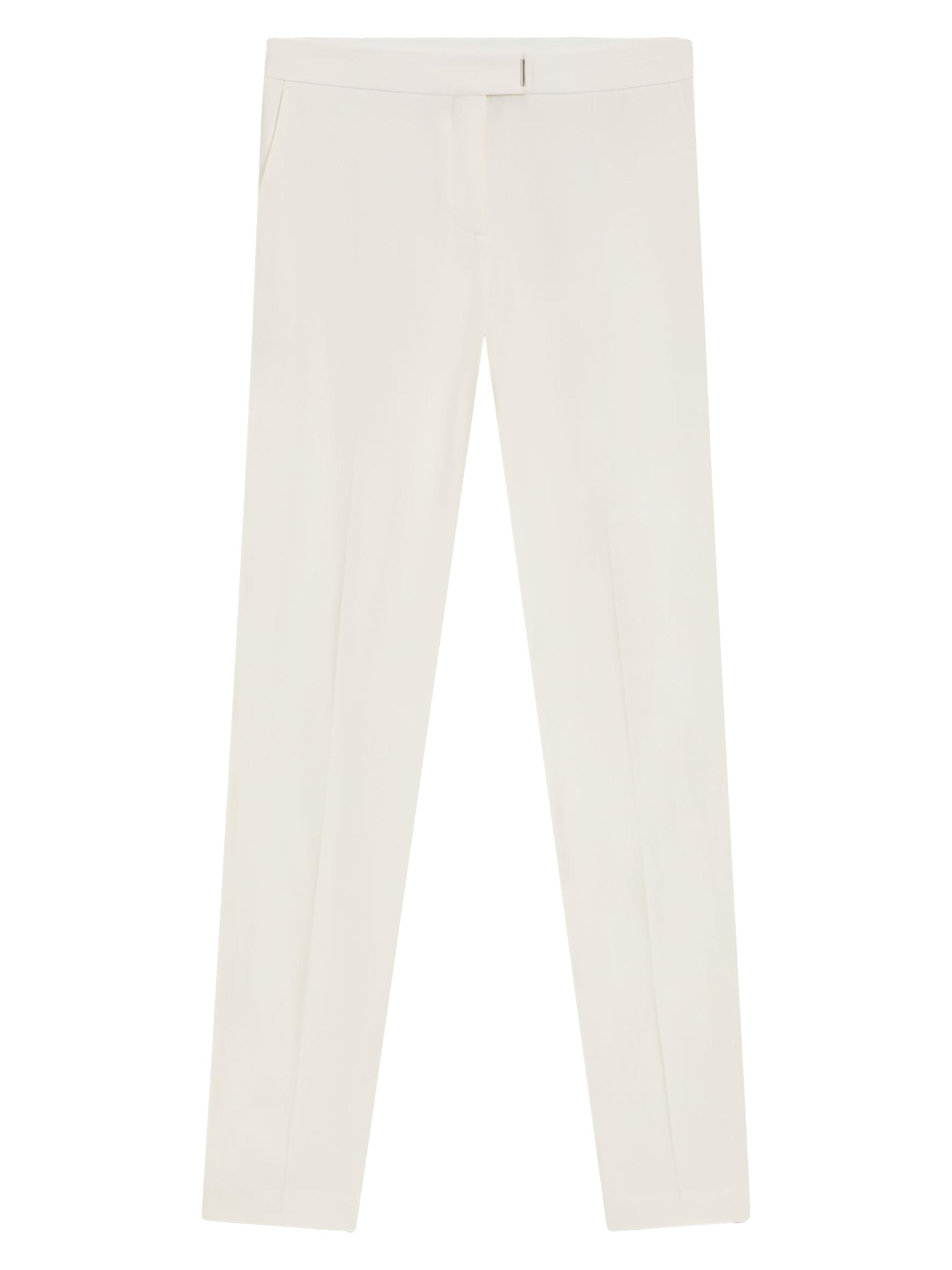 BOSS Women's Slim Fit Trousers with Hem Slits - Natural