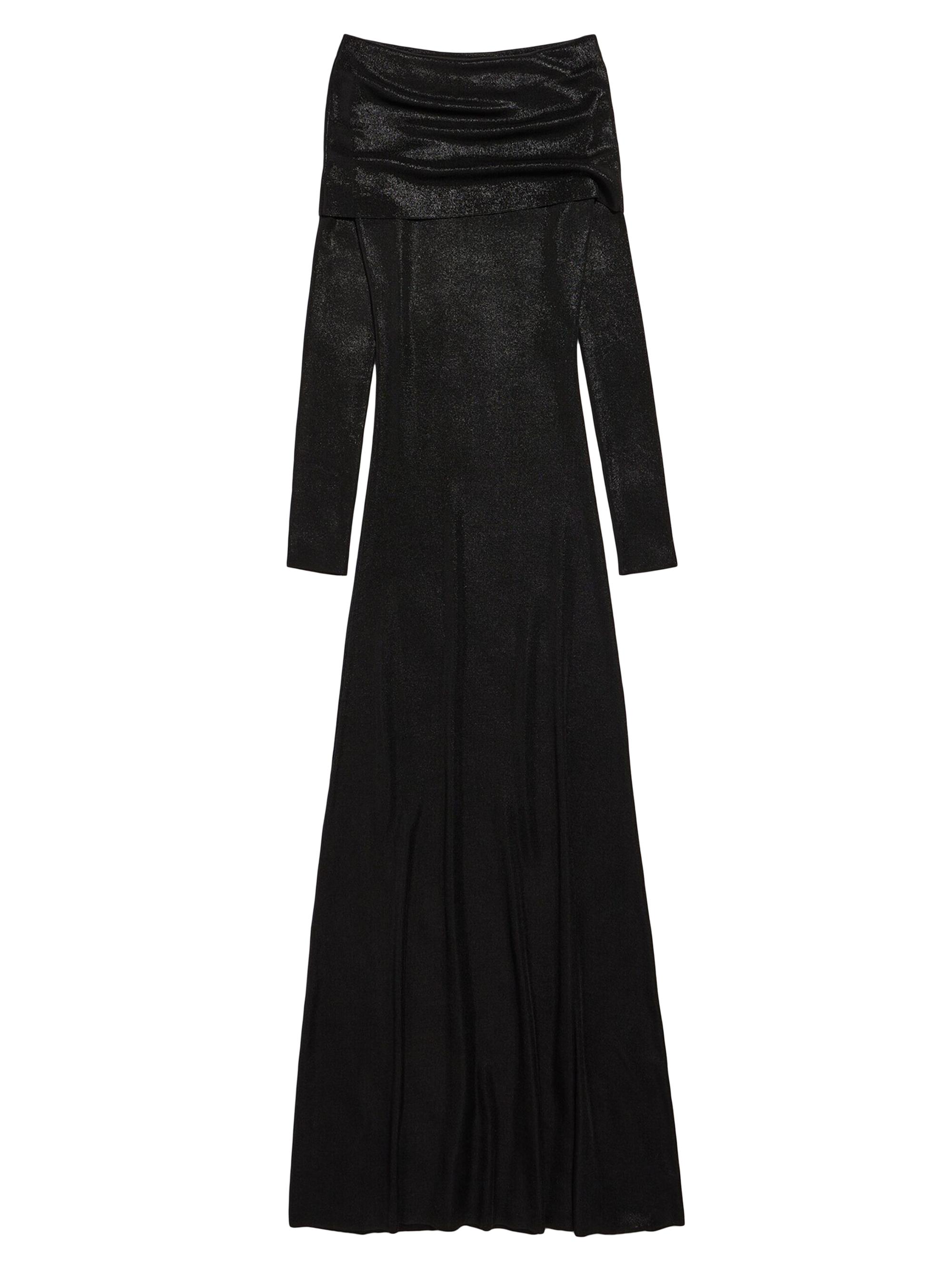 Balenciaga Women's Off-Shoulder Maxi Dress - Black
