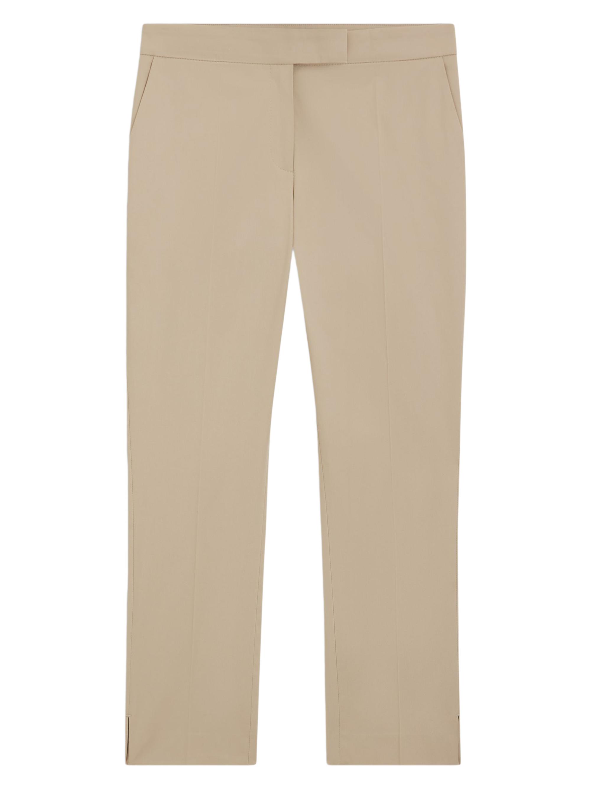 BOSS Women's Slim Fit Trousers in Stretch Cotton - Light Beige