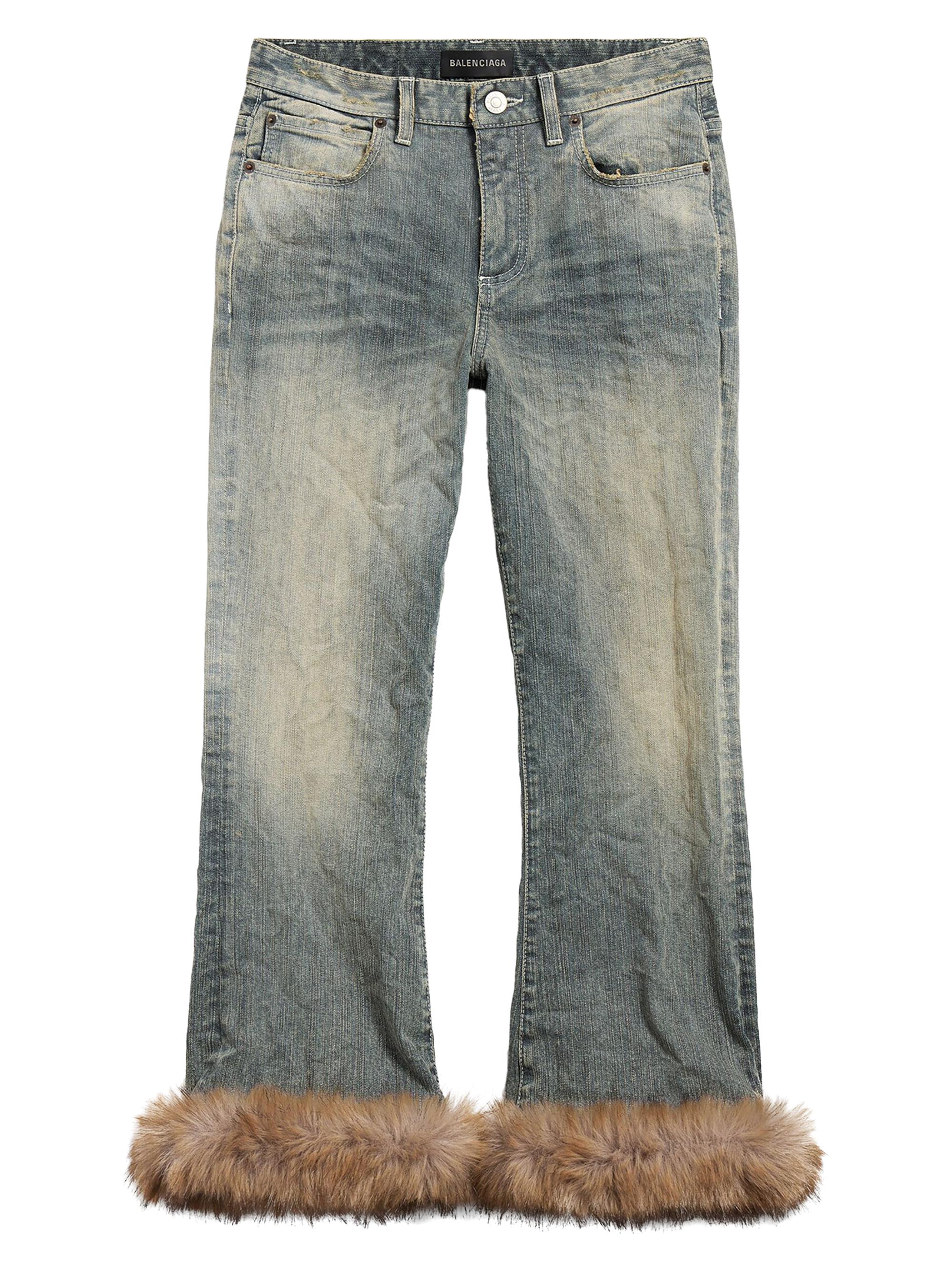 Balenciaga Women's Flared Capri Pants - Light Blue