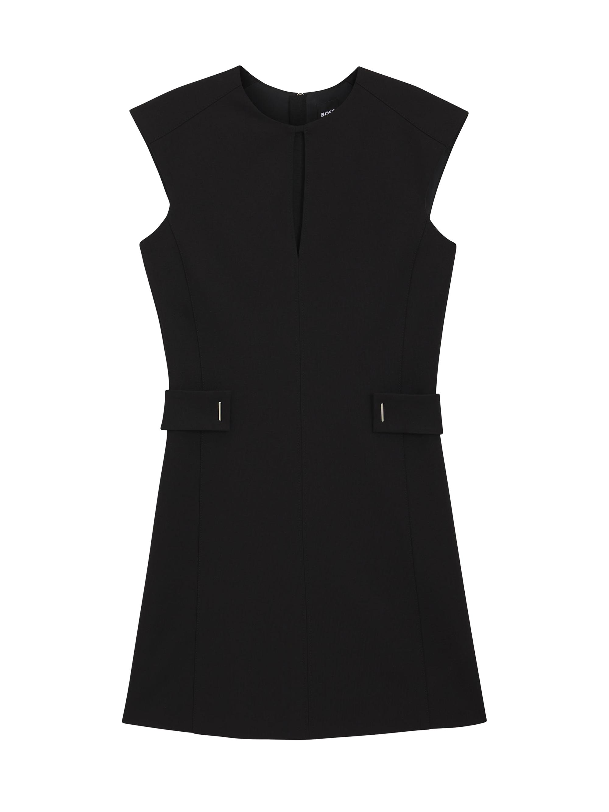 BOSS Women's Shift Dress with Belt Detail - Black