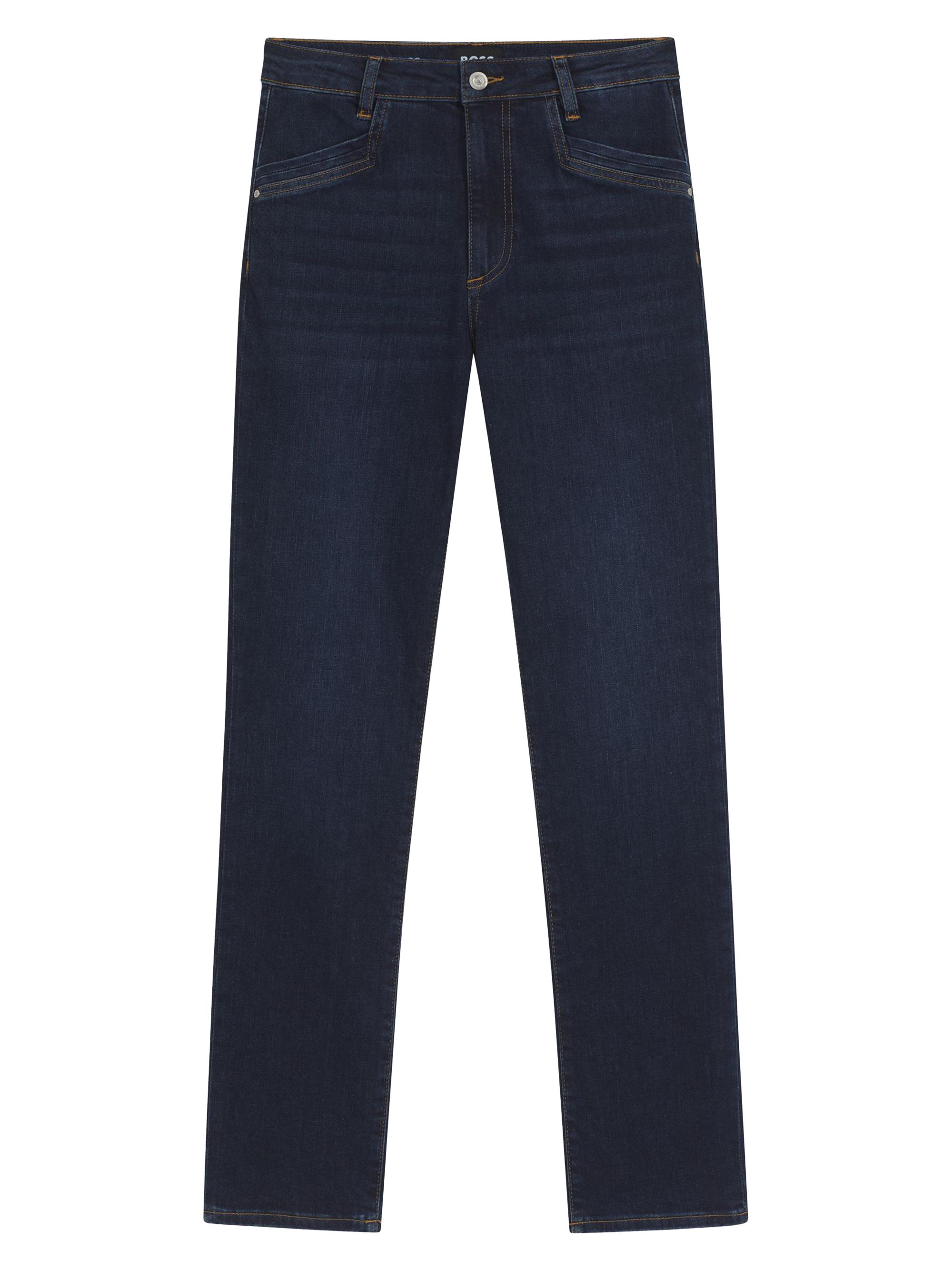 BOSS Women's Deep-Blue Slim-Fit Jeans in Stretch Denim - Blue