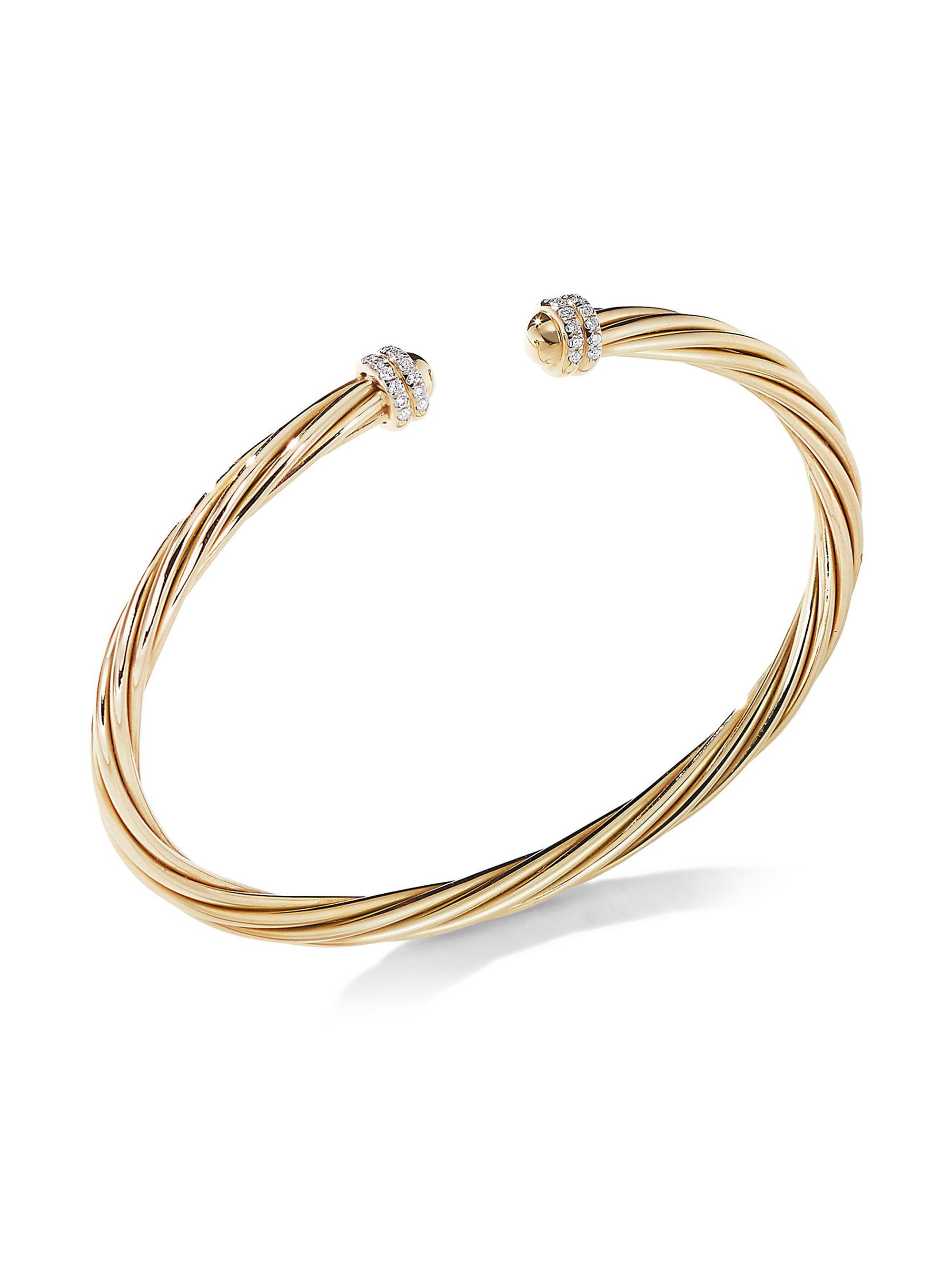 David Yurman Women's Helena Bracelet in 18K Yellow Gold - Diamond