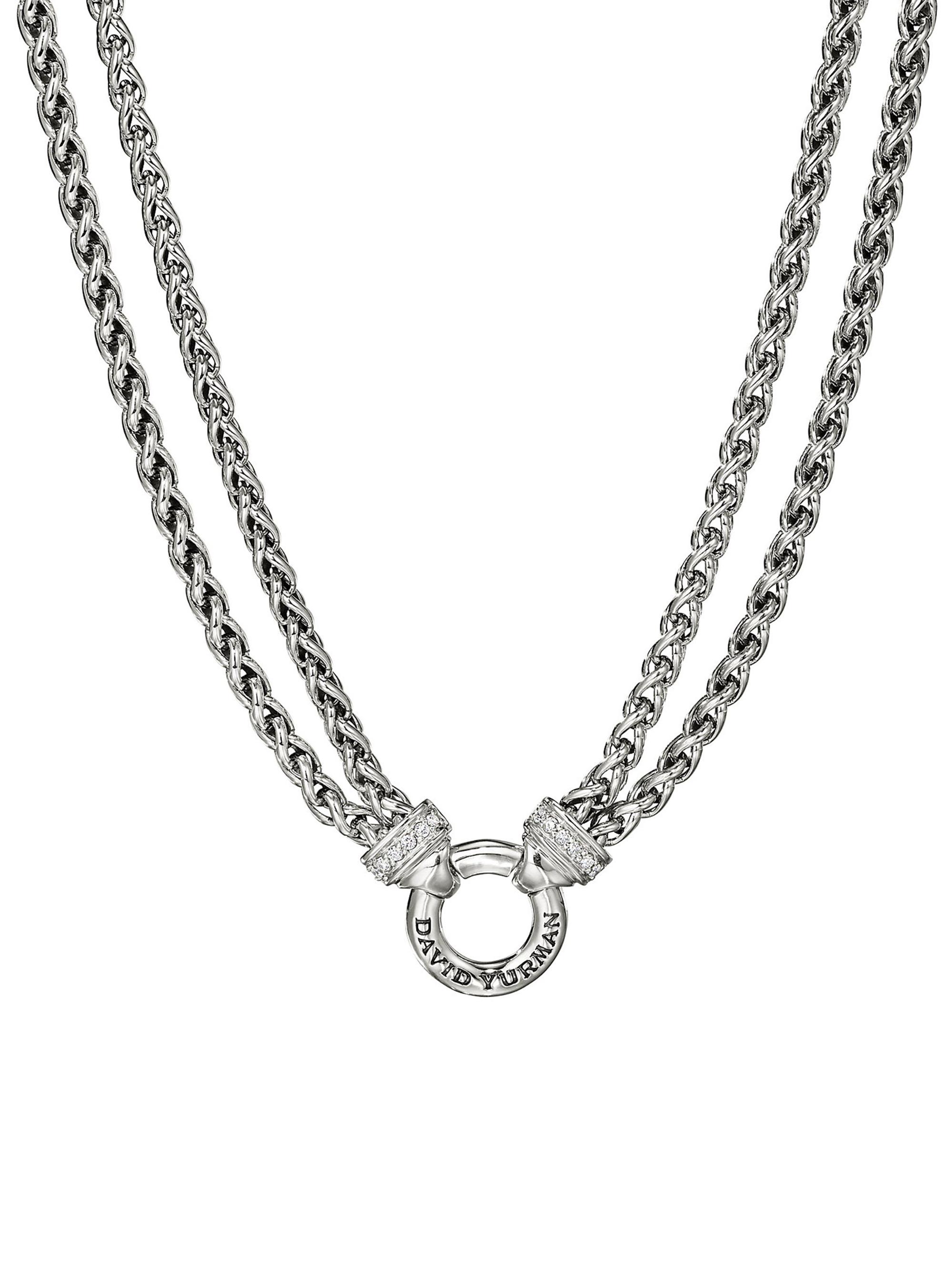 David Yurman Women's Double Wheat Chain Necklace in Sterling Silver - Silver