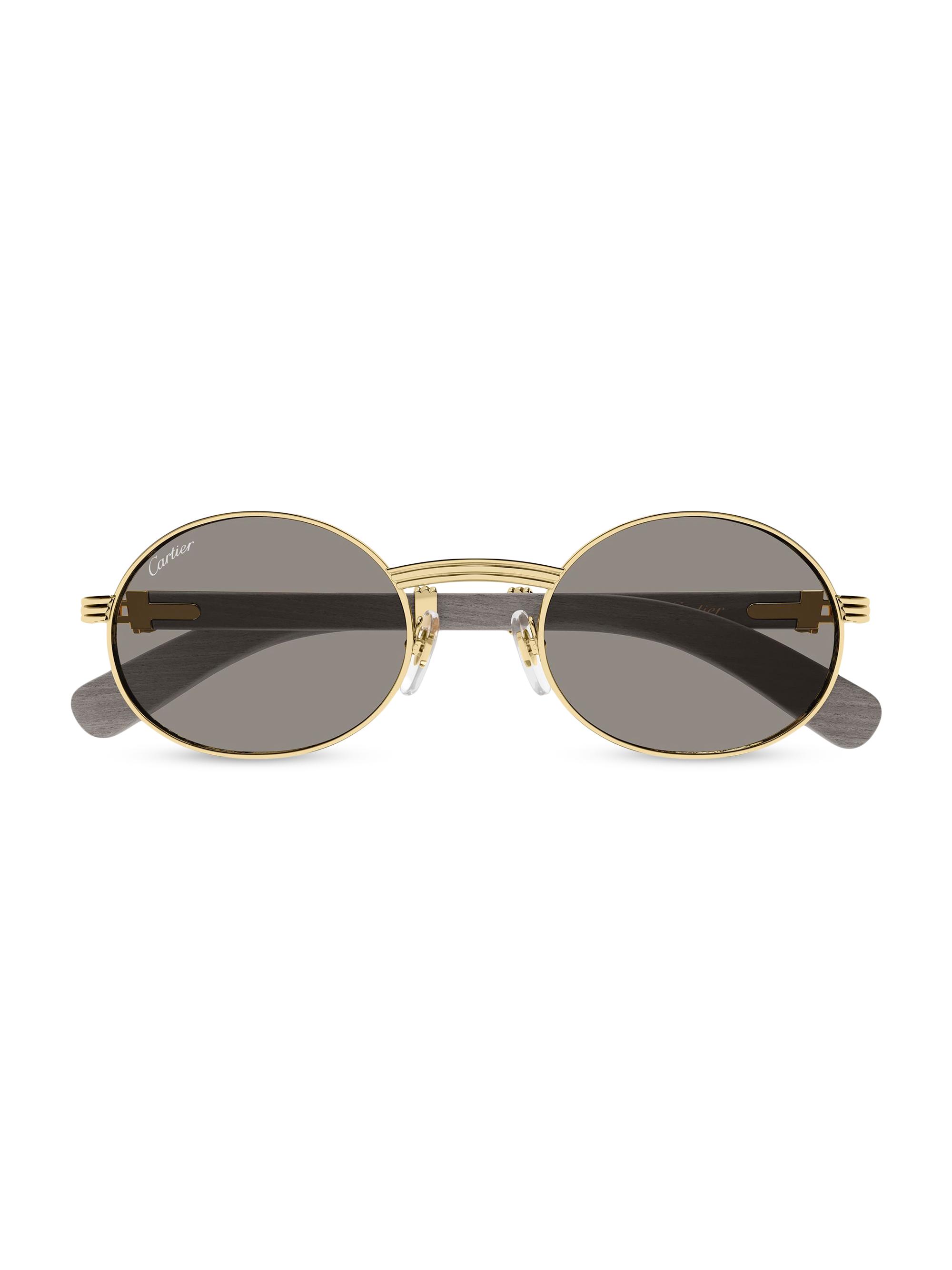 Cartier Première de Cartier 53MM 24K-Gold-Plated Oval Sunglasses