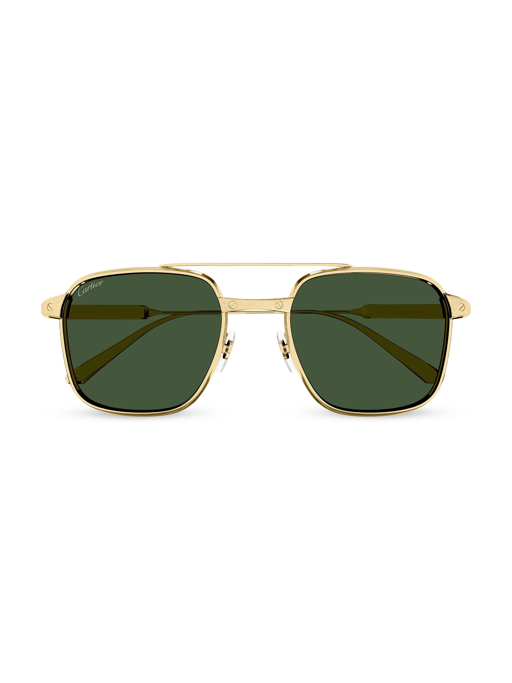 Cartier Santos Light 54MM Square Sunglasses | Saks Fifth Avenue