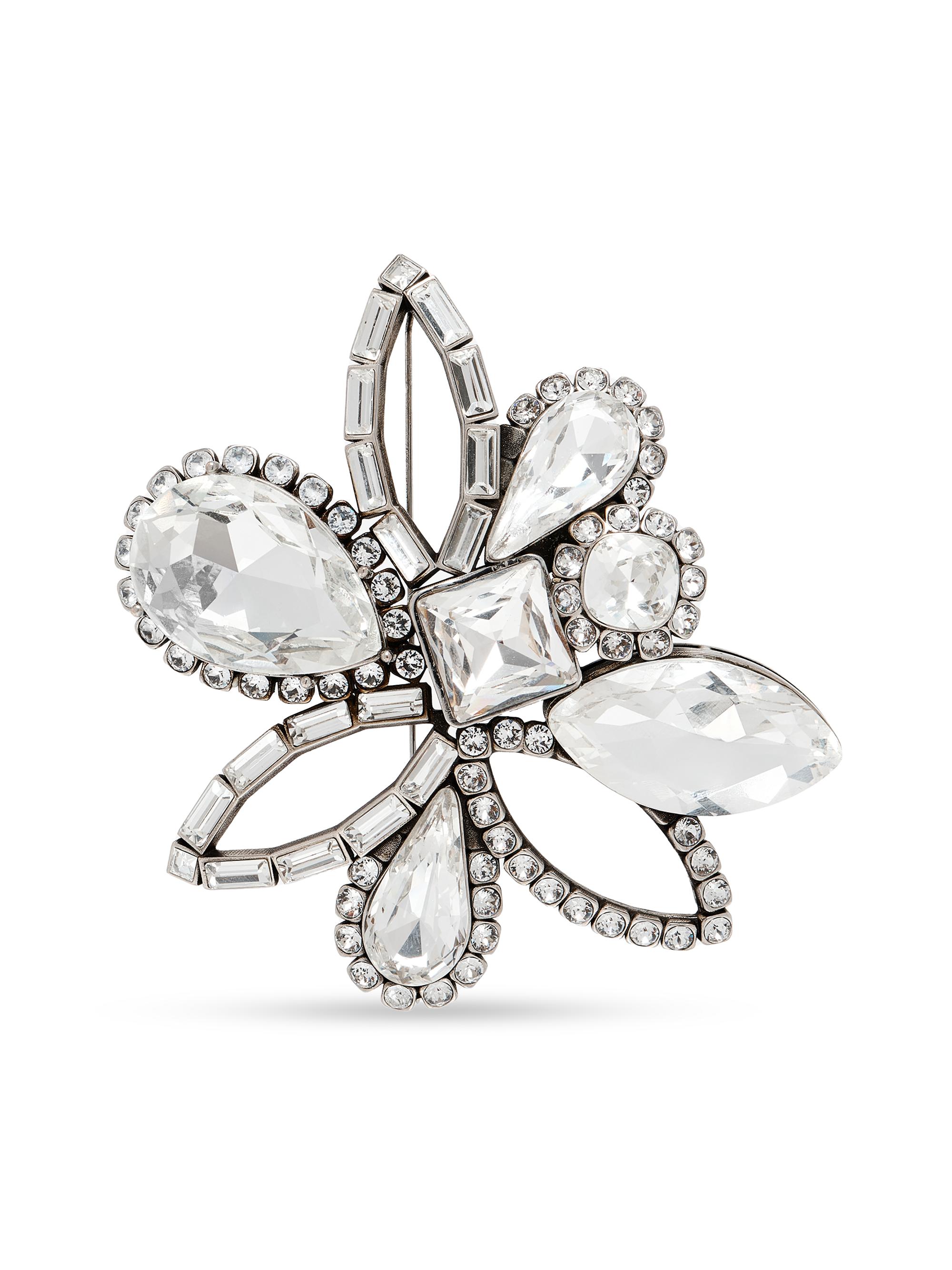 McQueen Women's Chandelier Silvertone & Cubic-Zirconia Brooch - Black