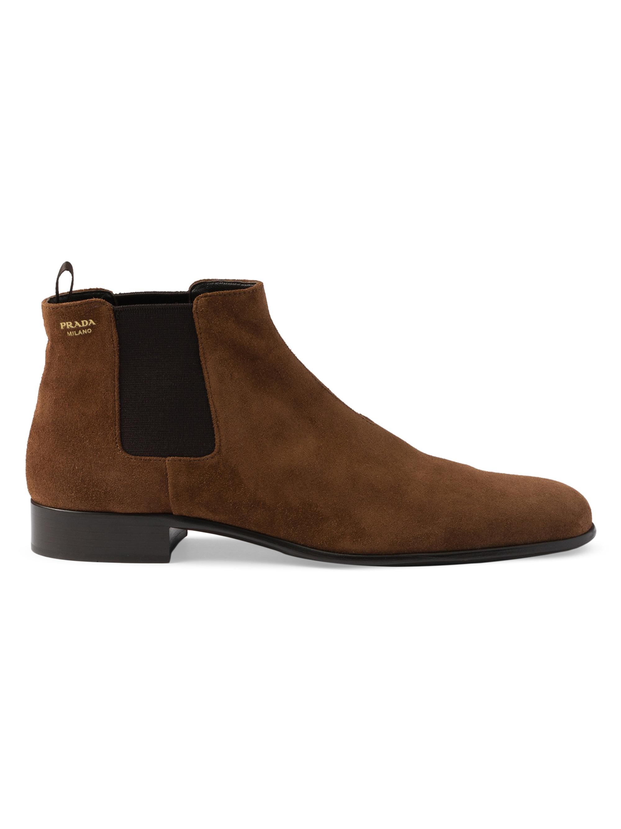 Prada Women's Suede Booties - Brown